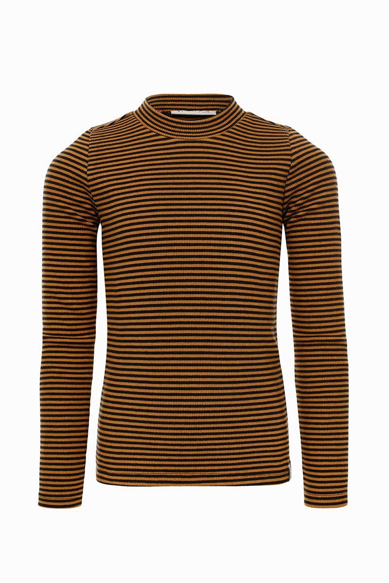 Meisjes t-shirt lange mouw bruin