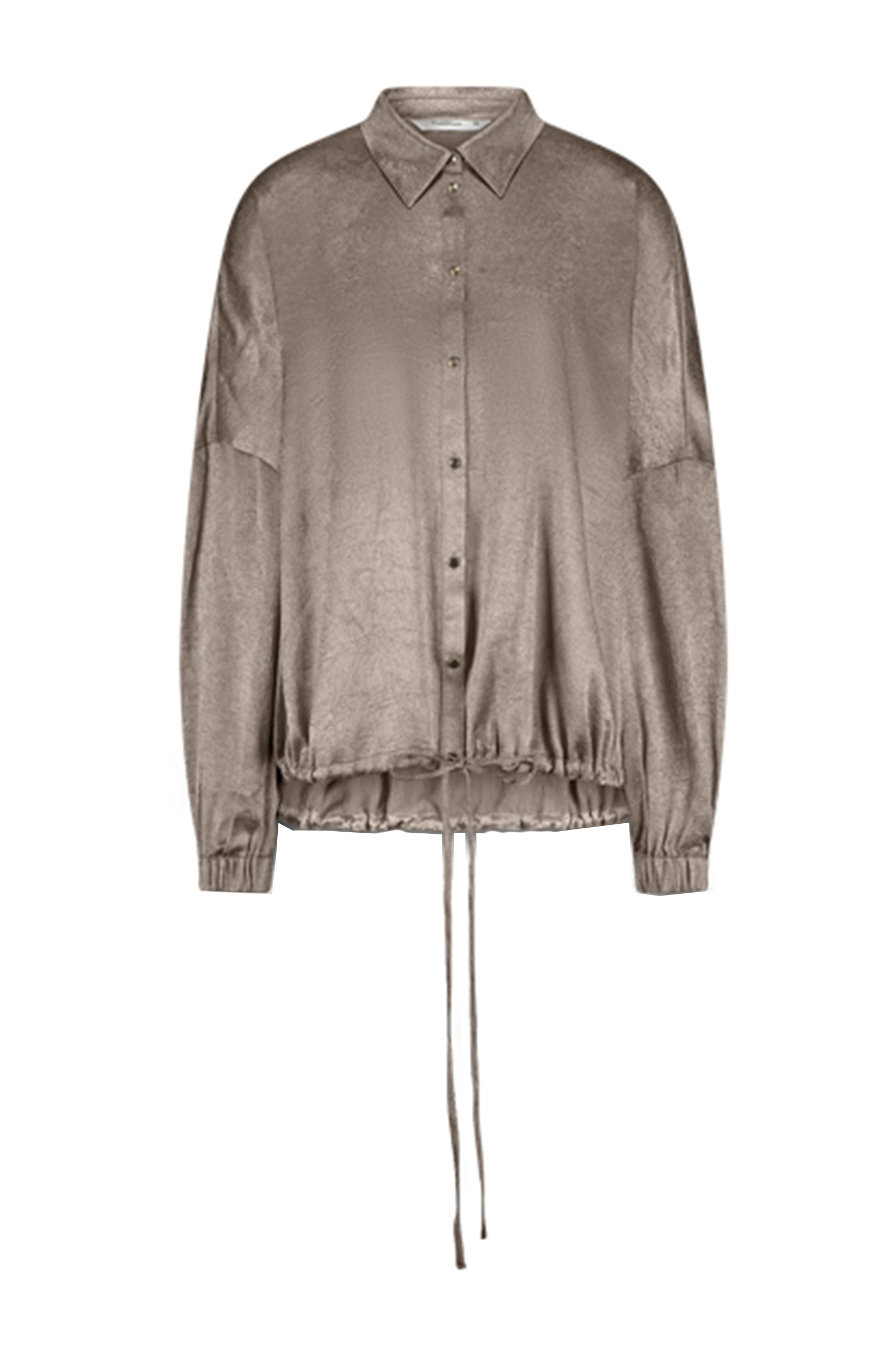 Dames blouse korte mouw bruin