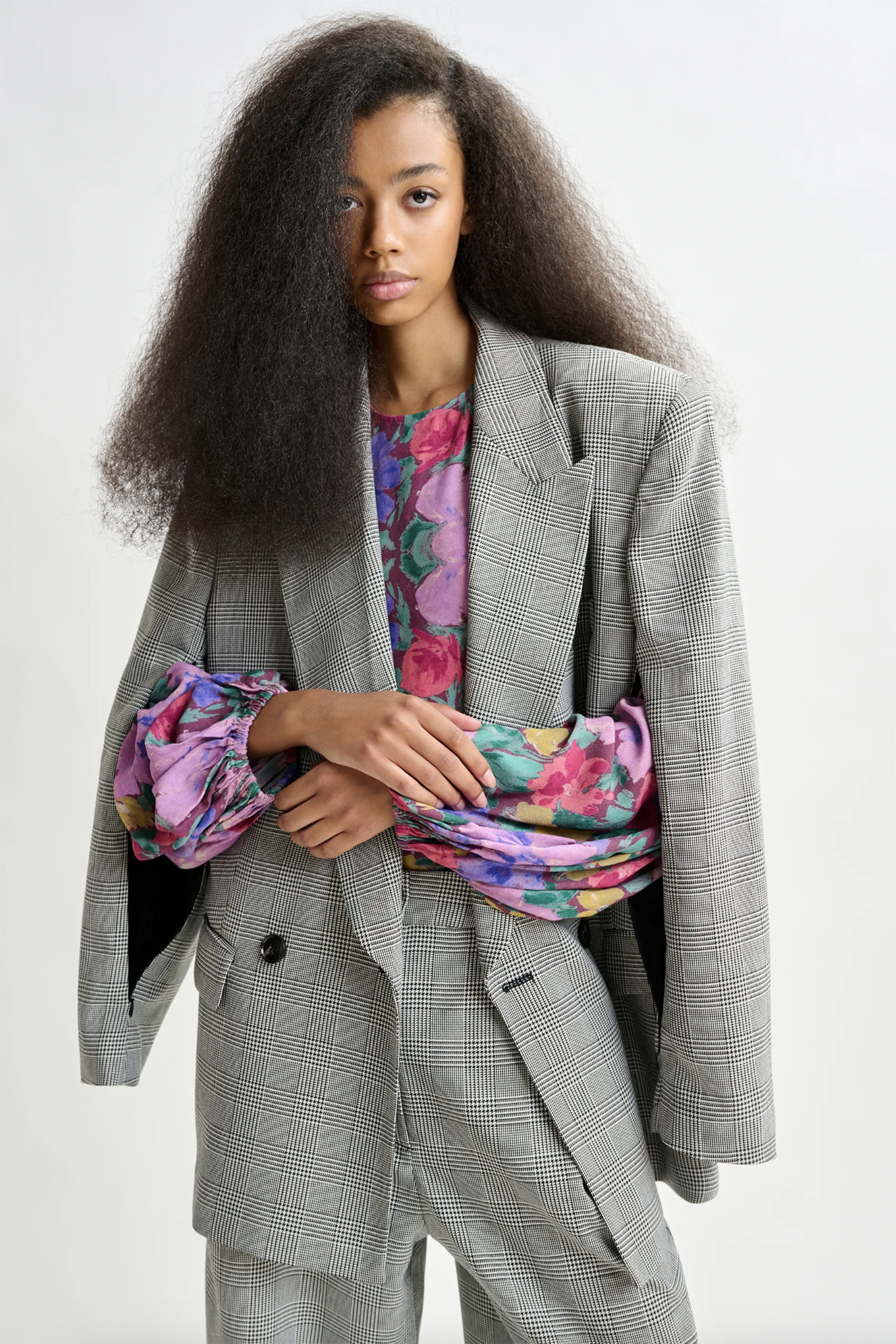 Dames blazer grijs