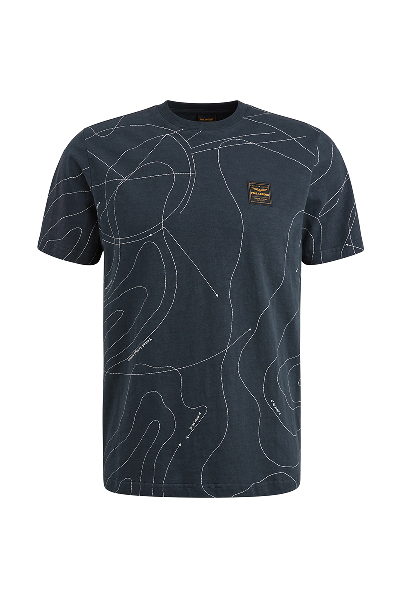 Heren t-shirt kortemouw blauw