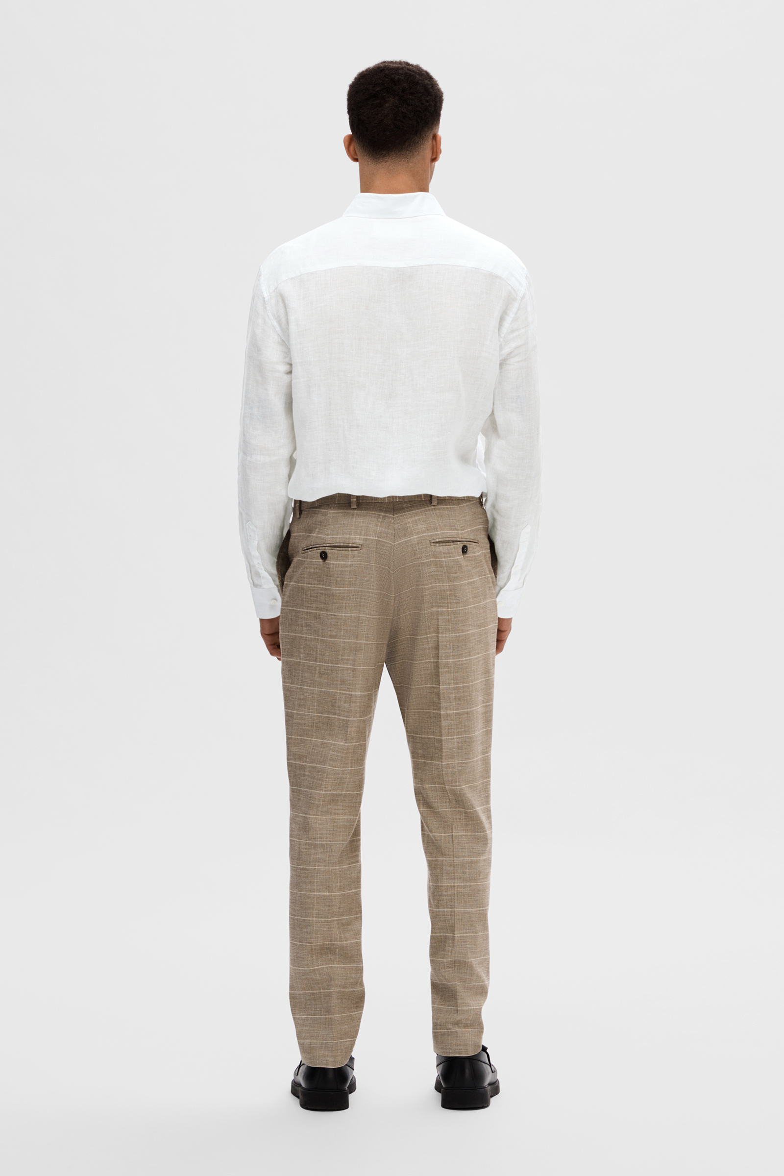 Selected SLHREGKYLIAN-LINEN SHIRT LS CLASSIC 178615-White 3