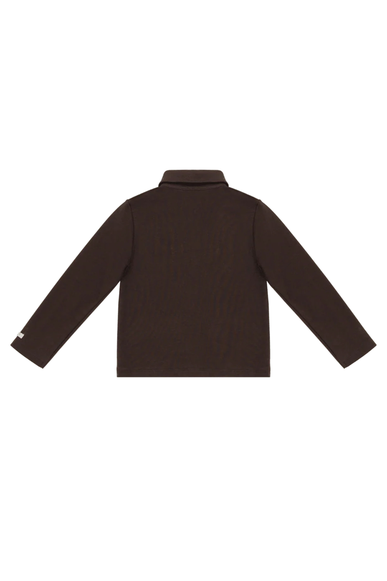 Baby blouse/overhemd bruin