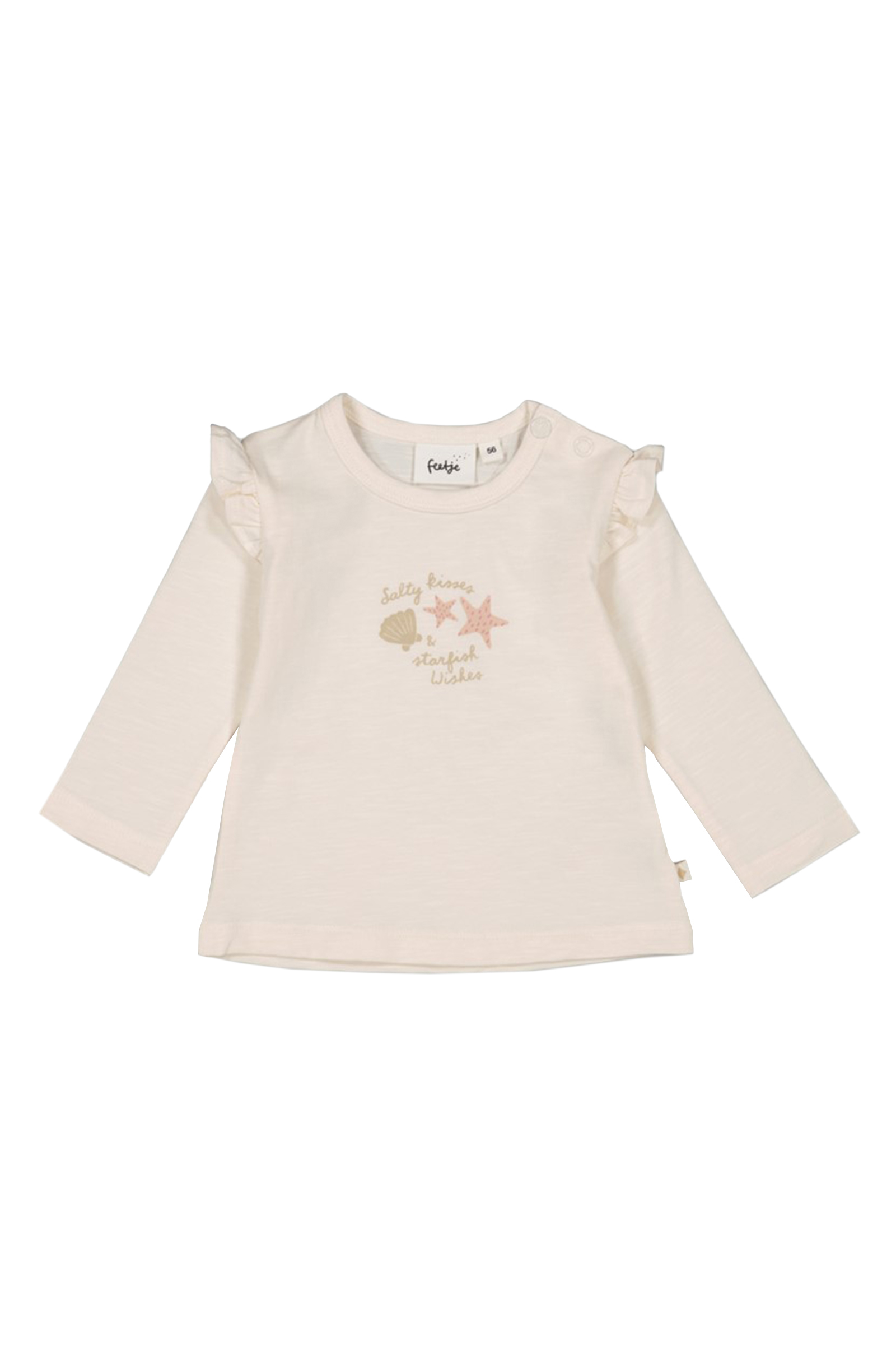 Baby t-shirt lange mouw ecru