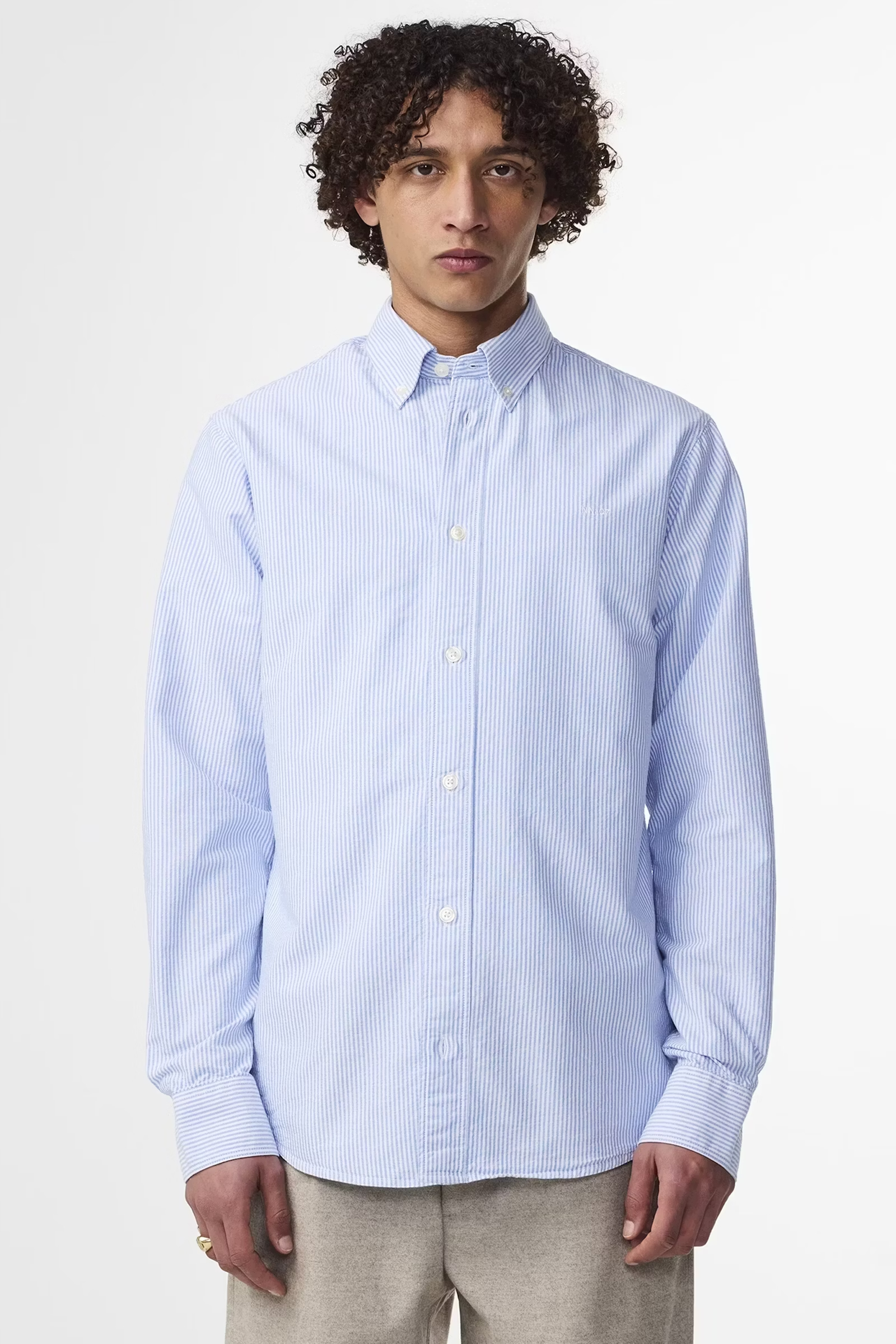 Heren overhemd lm casual blauw