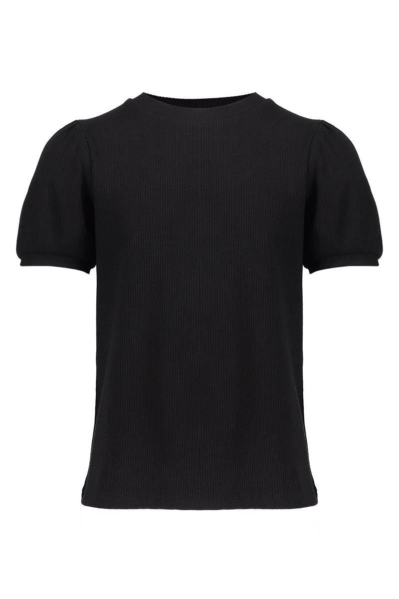 Meisjes t-shirt korte mouw zwart