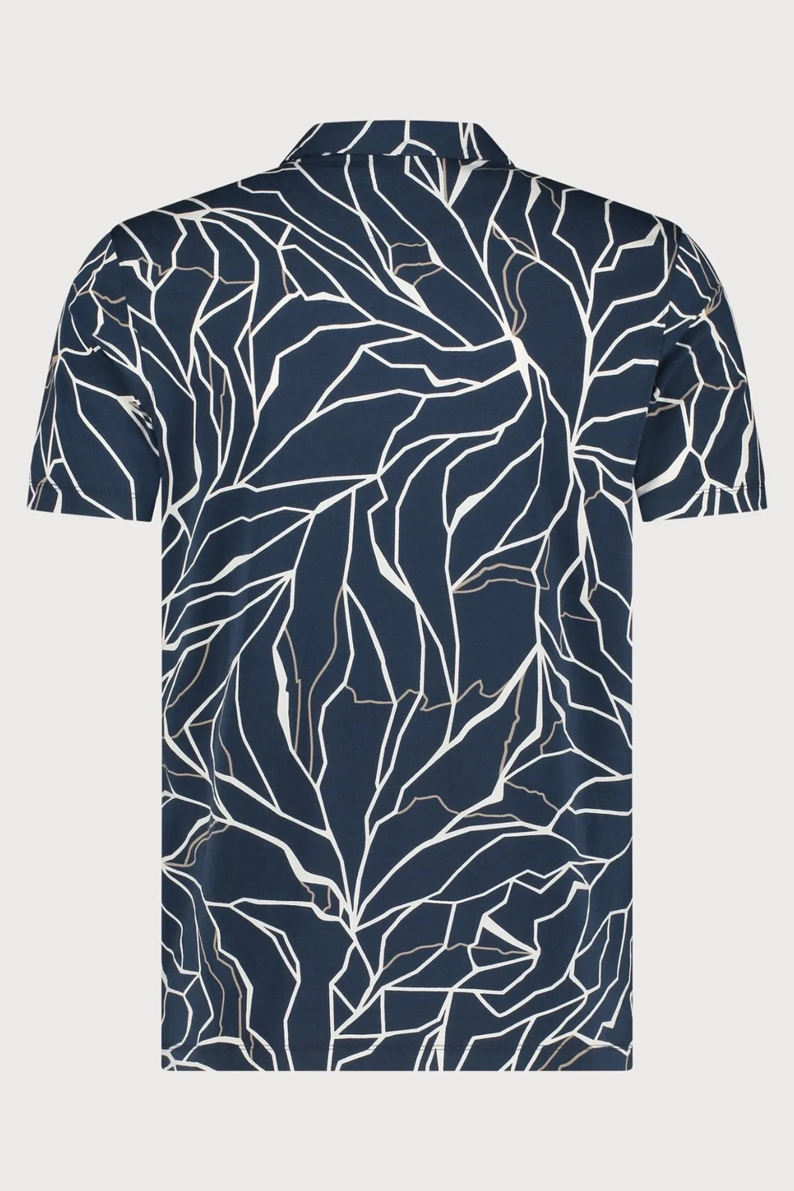 Heren polo korte mouw blauw
