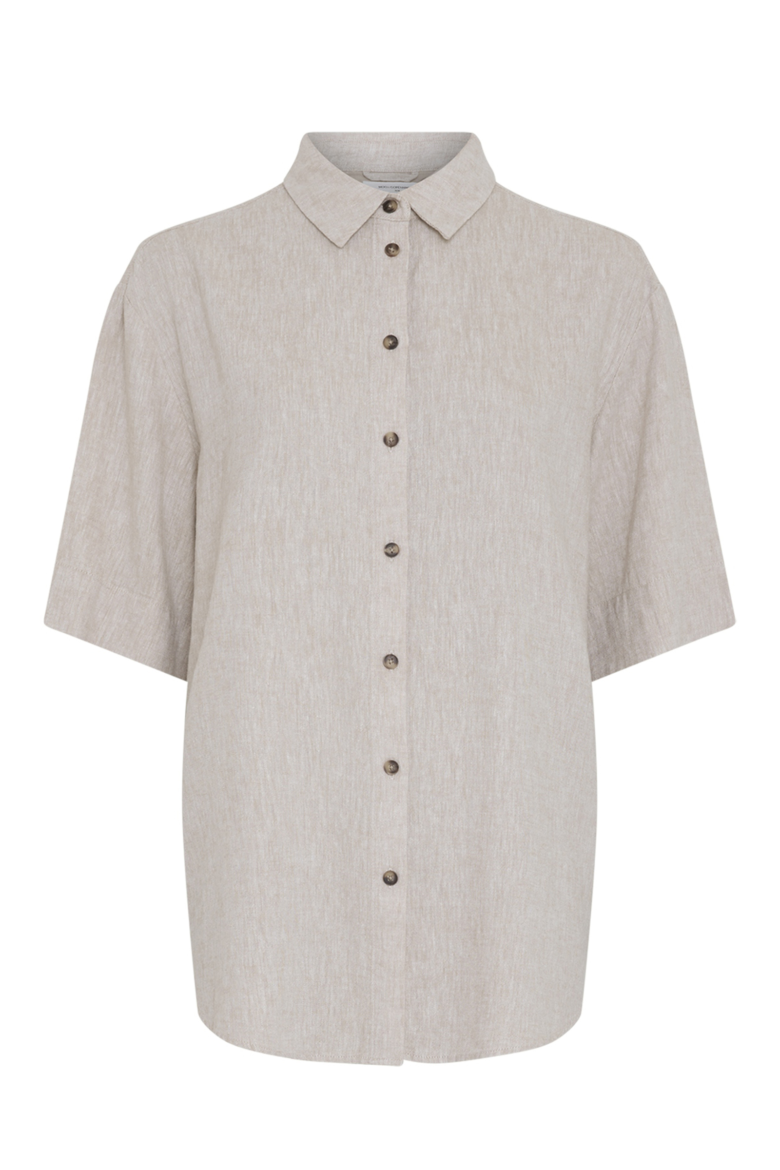 Dames blouse korte mouw bruin