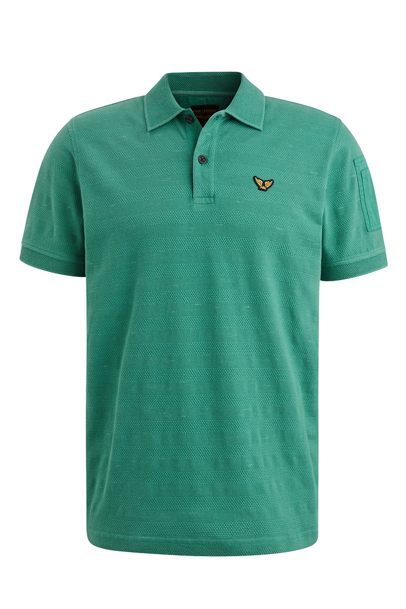 Heren polo korte mouw groen