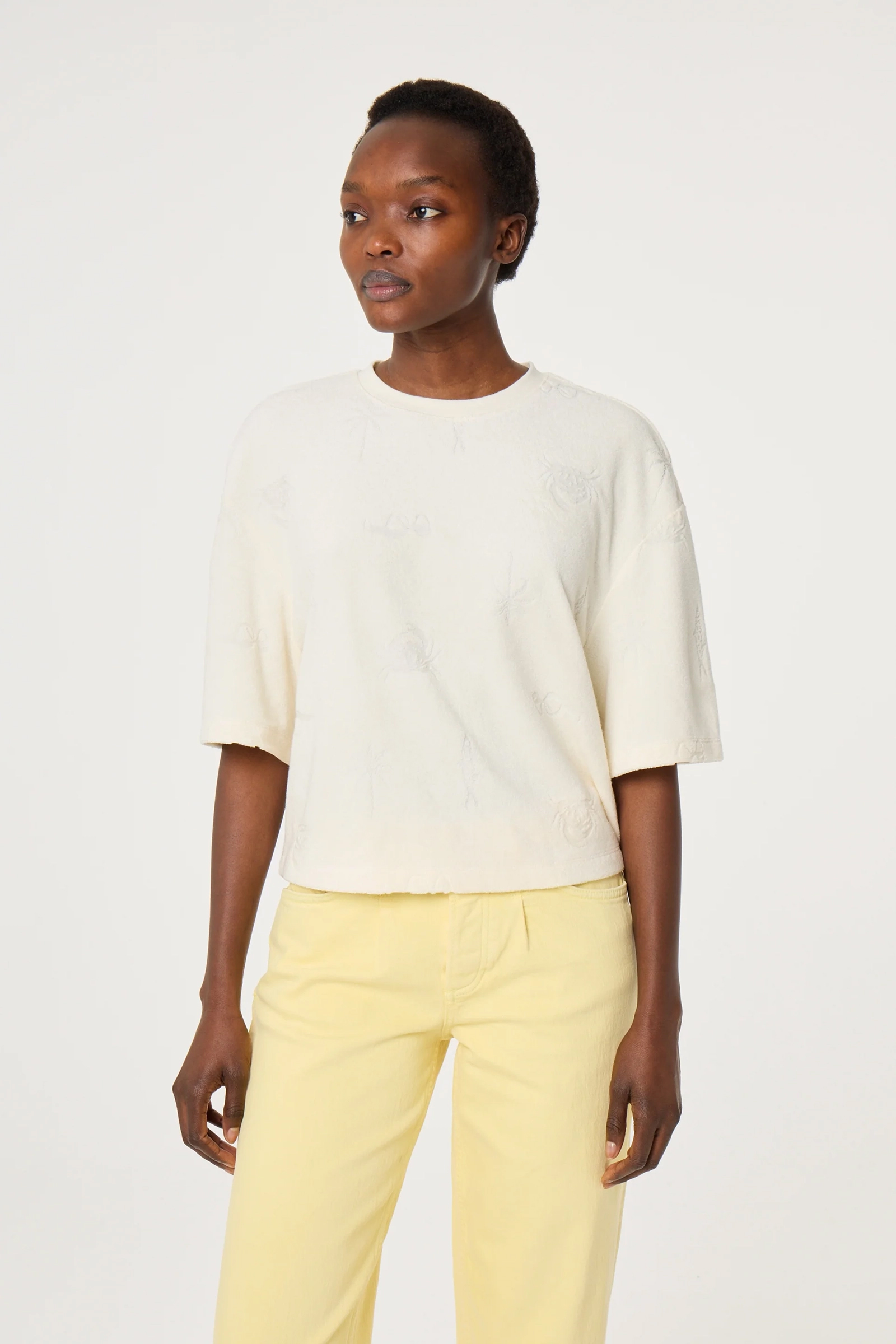 Dames t-shirt korte mouw wit