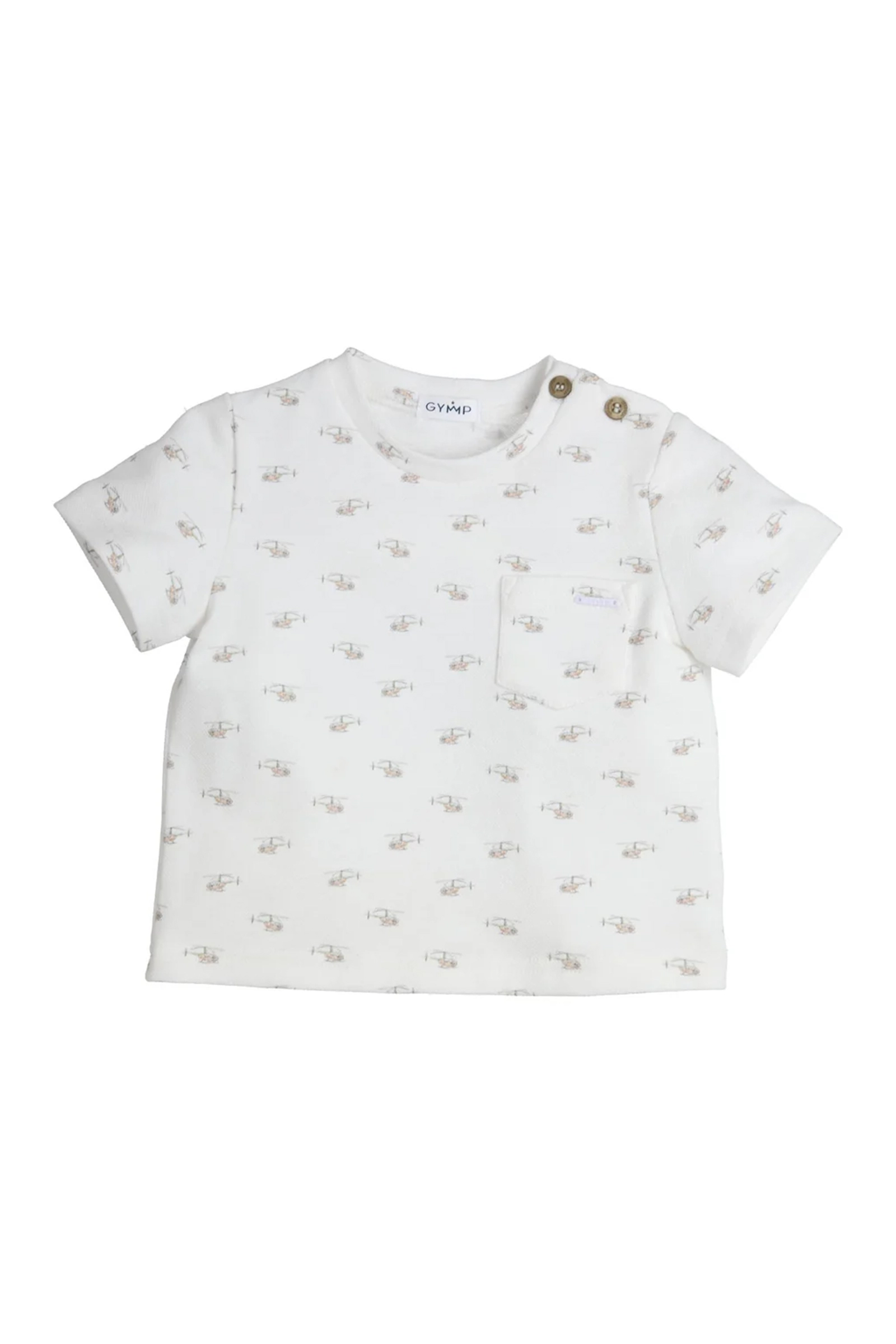 Baby t-shirt korte mouw ecru
