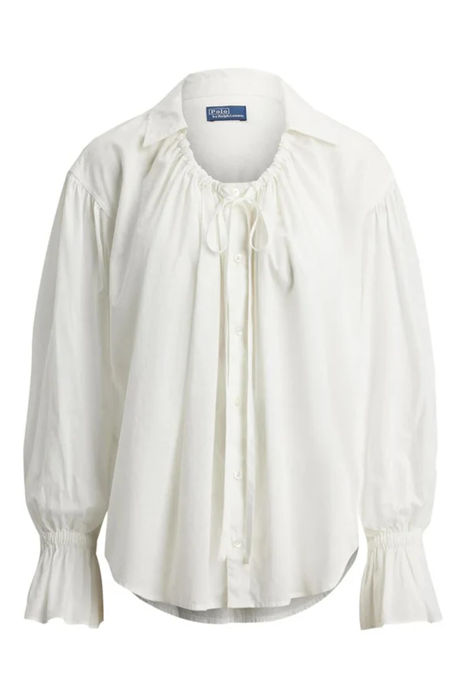 Dames blouse lange mouw wit