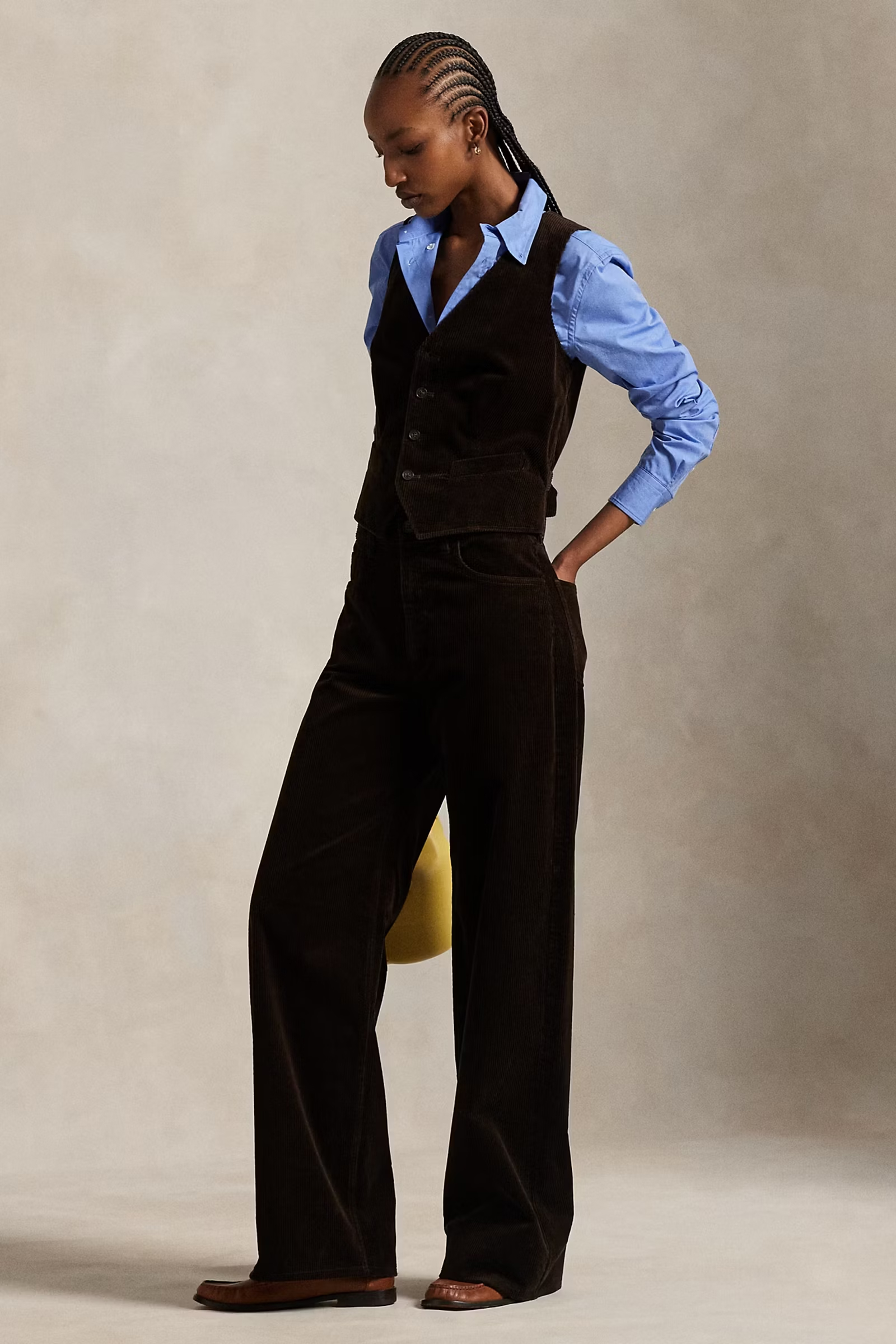 Dames broek bruin