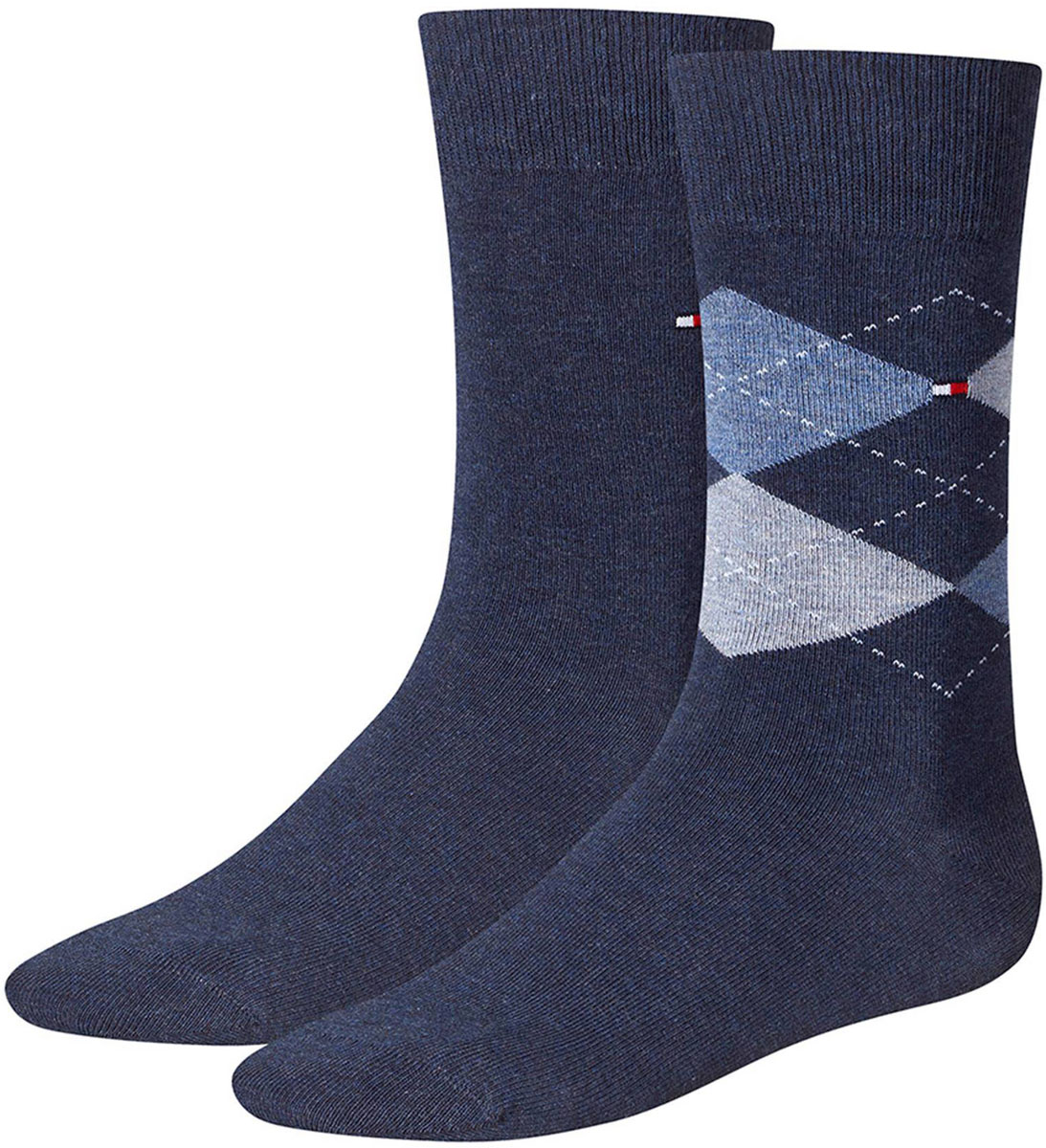 Tommy Hilfiger TH MEN SOCK CHECK 2P 00185710 Blauw-1 1