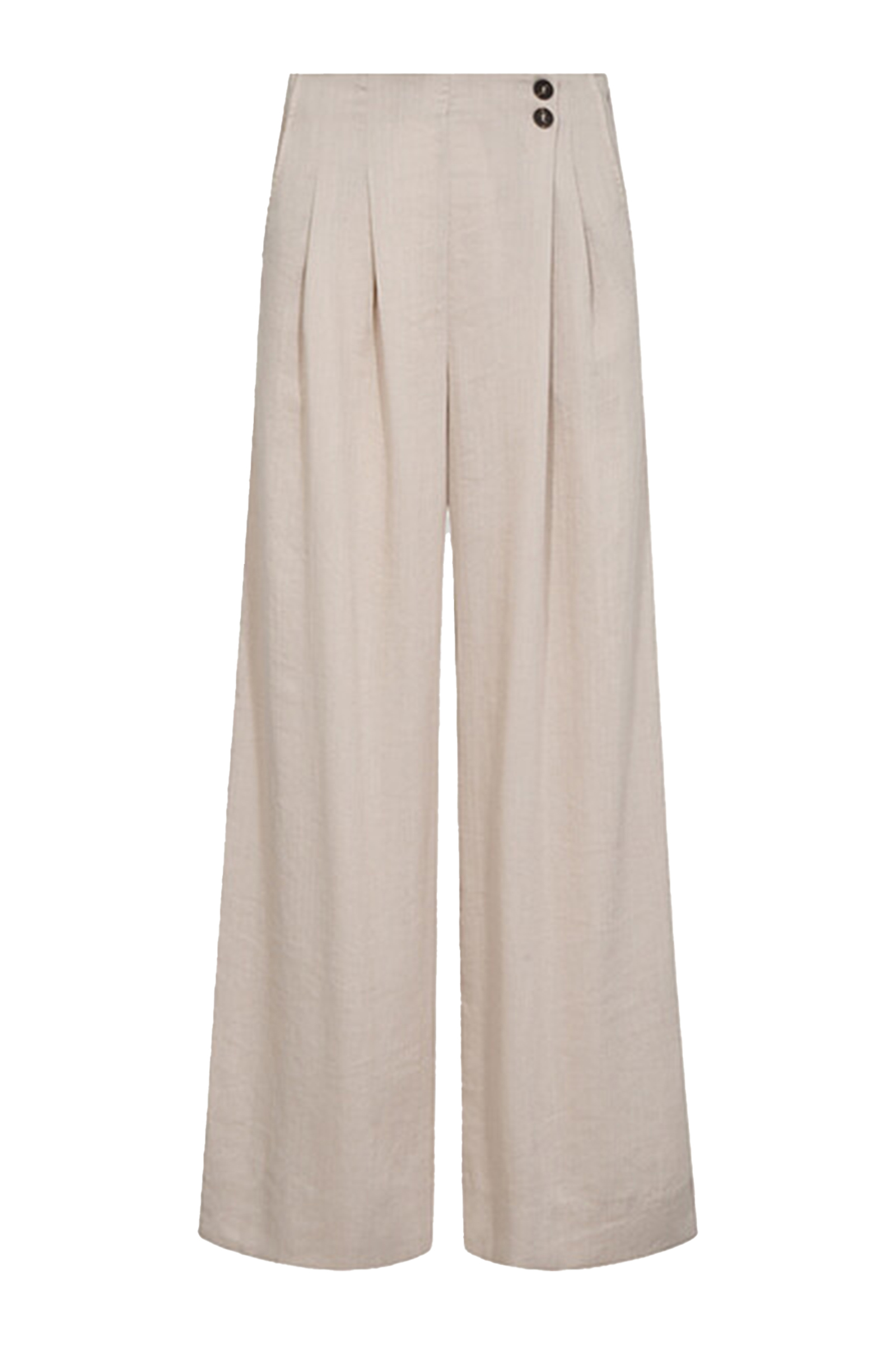co´couture Ev cc pleat long pant bruin/beige-1 1
