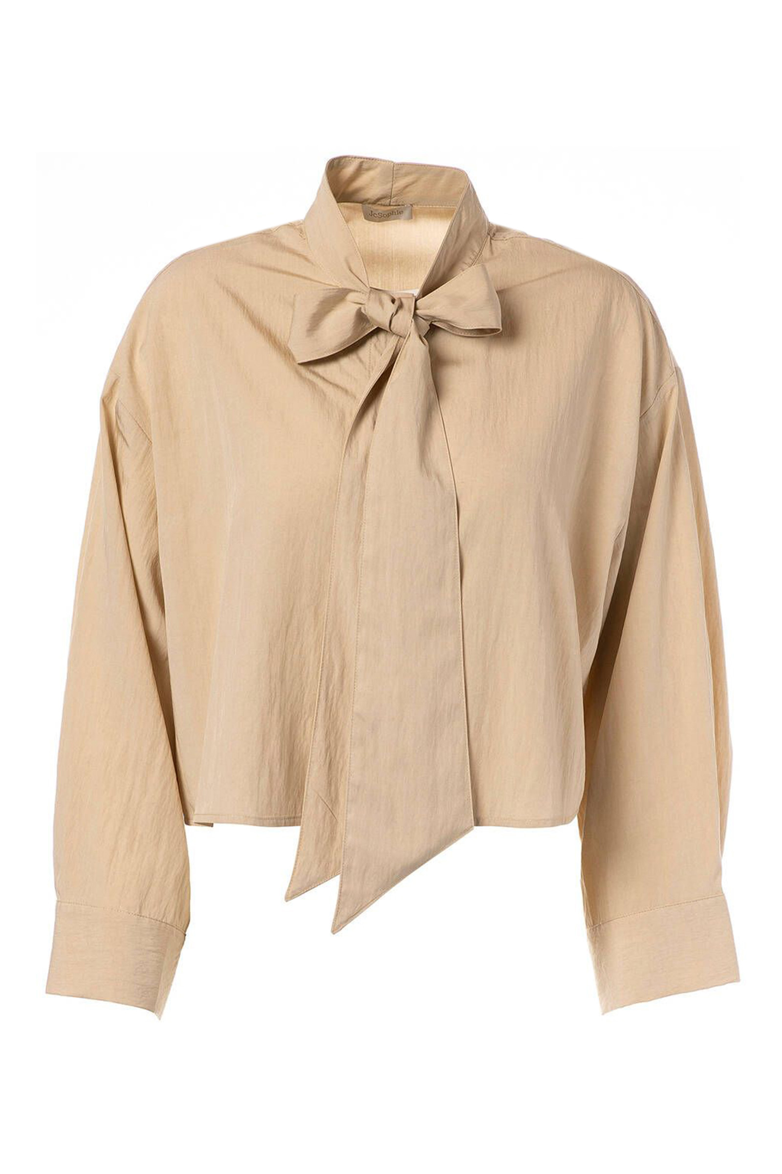 Dames blouse lange mouw bruin