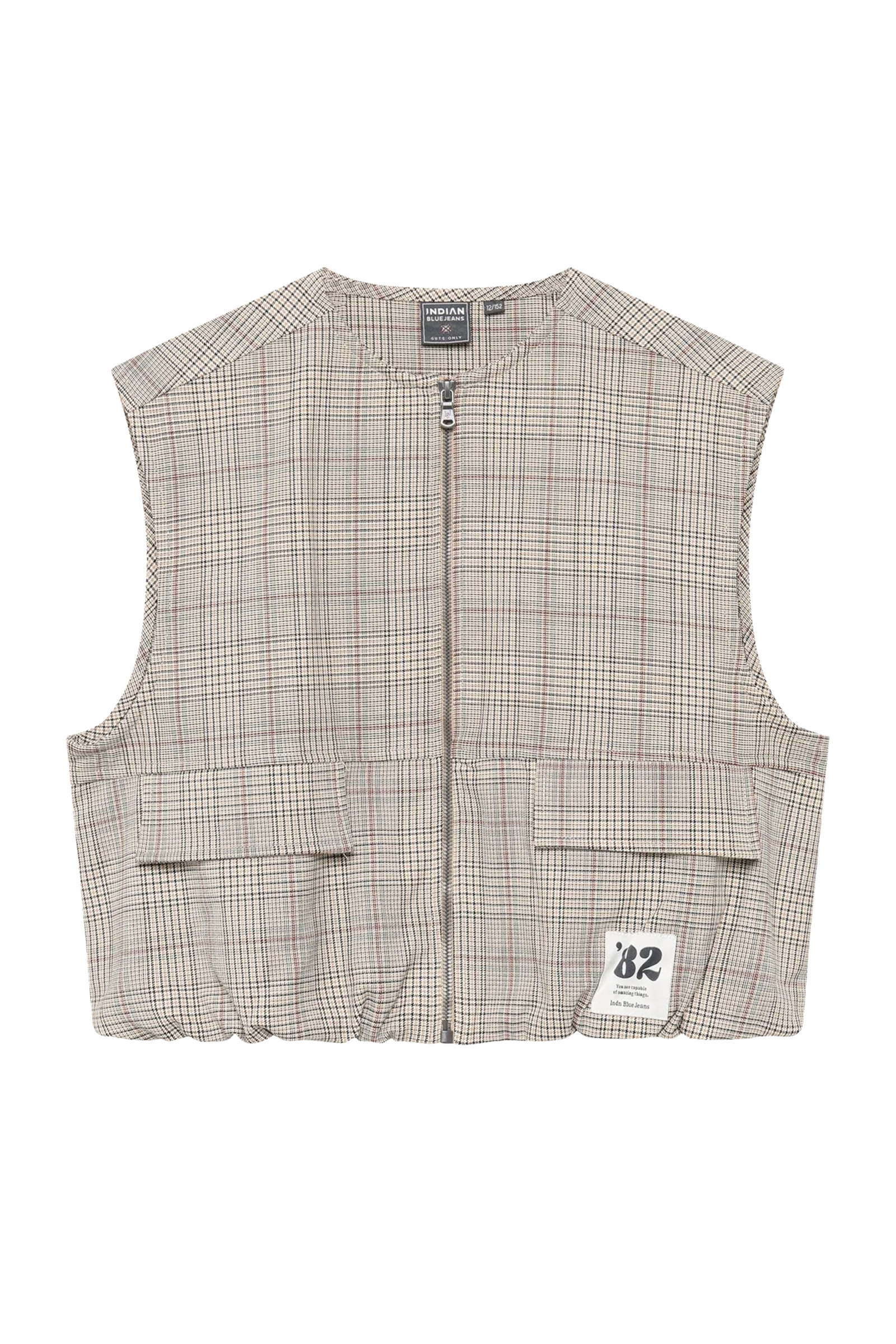 Meisjes gilet bruin