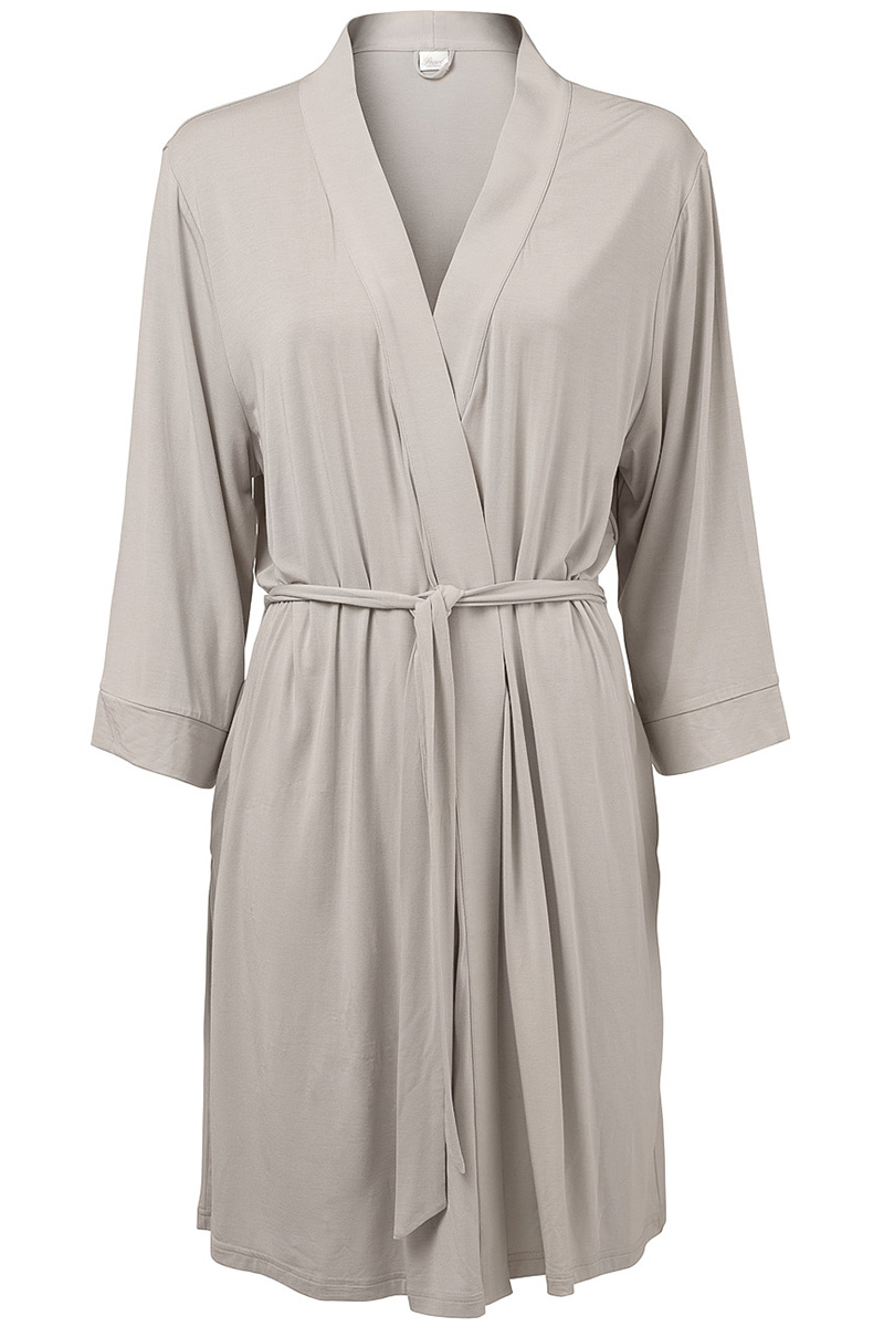 Pearl Nachtmode dames badjas bruin/beige 1