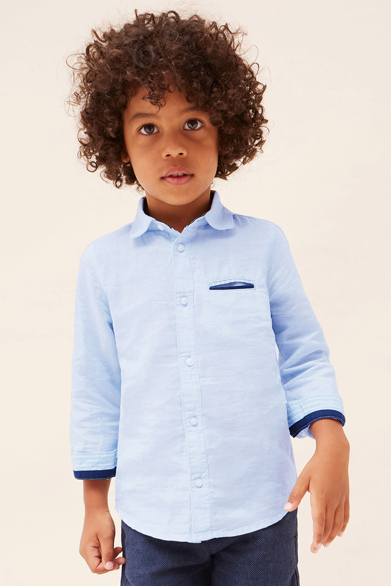 Mayoral Linen shirt Blauw-1 2
