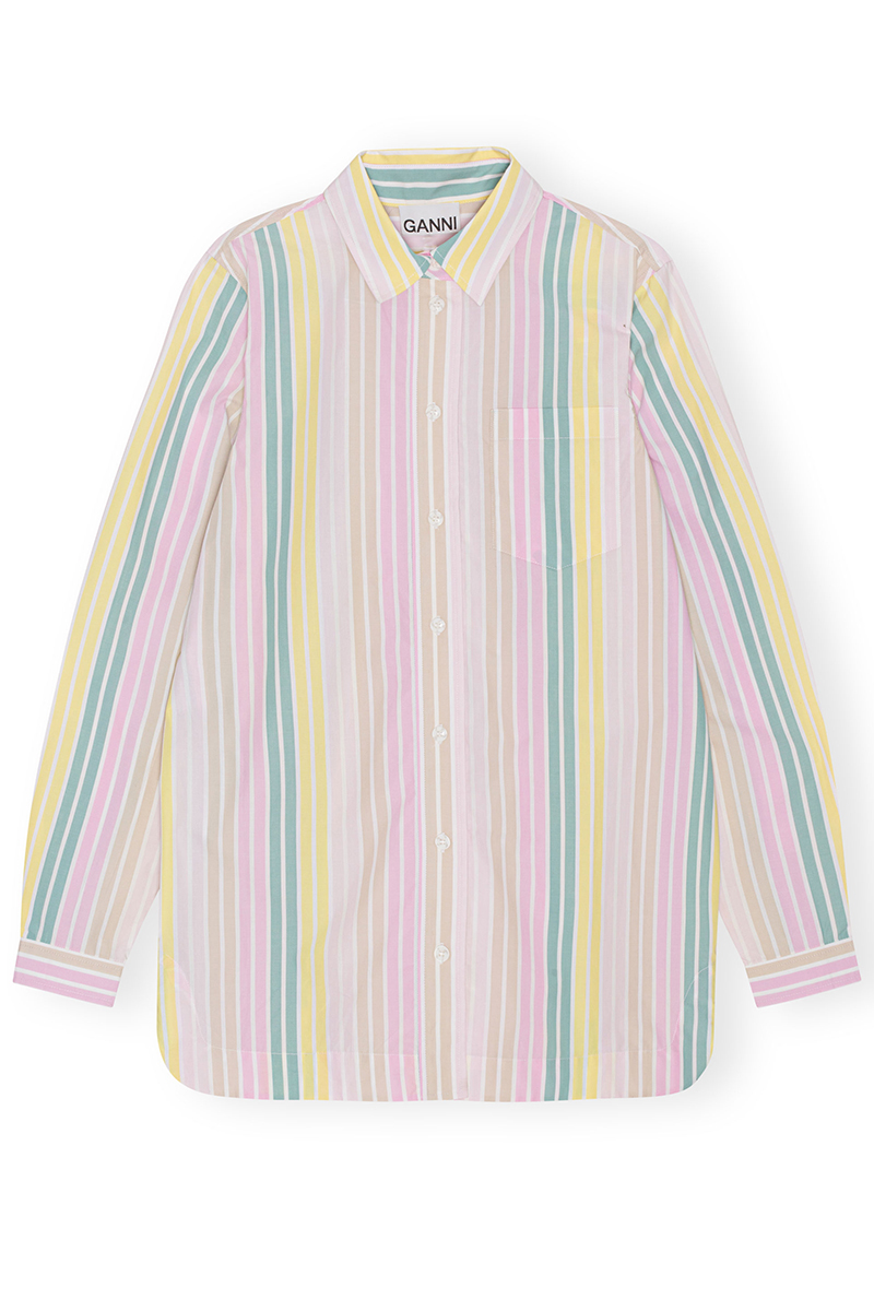 Ganni Dames blouse lange mouw Rose-1 1