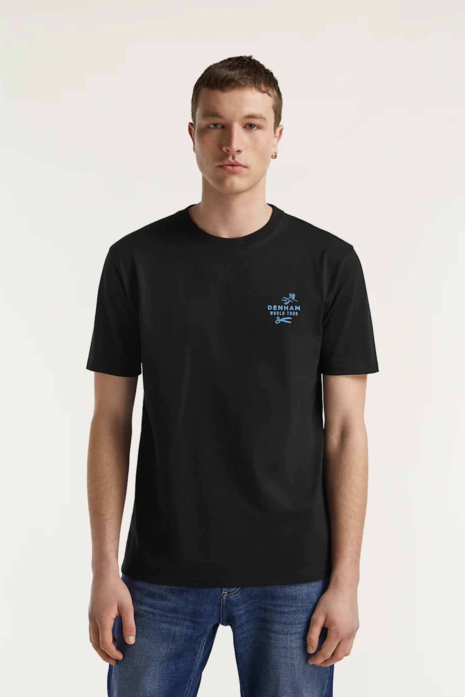 Denham AMSTERDAM SKYLINE TEE HCJ Zwart-1 2