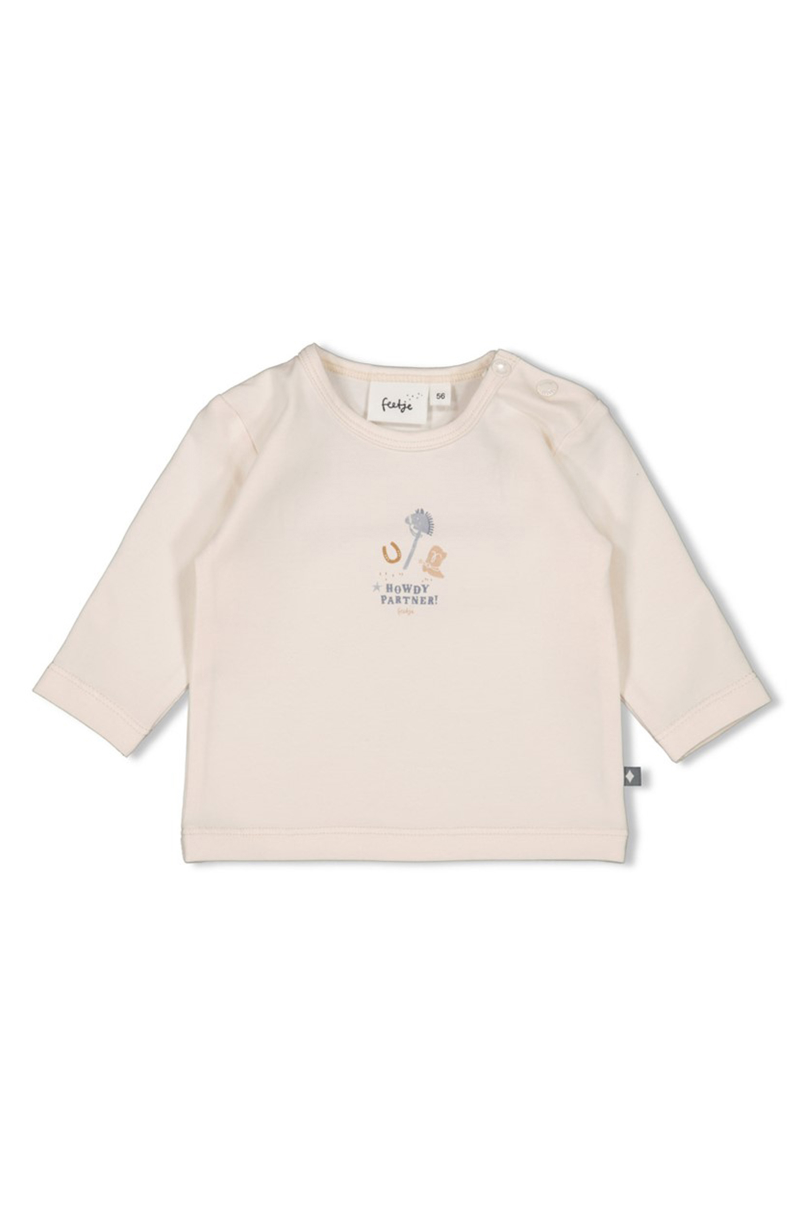 Baby t-shirt lange mouw ecru