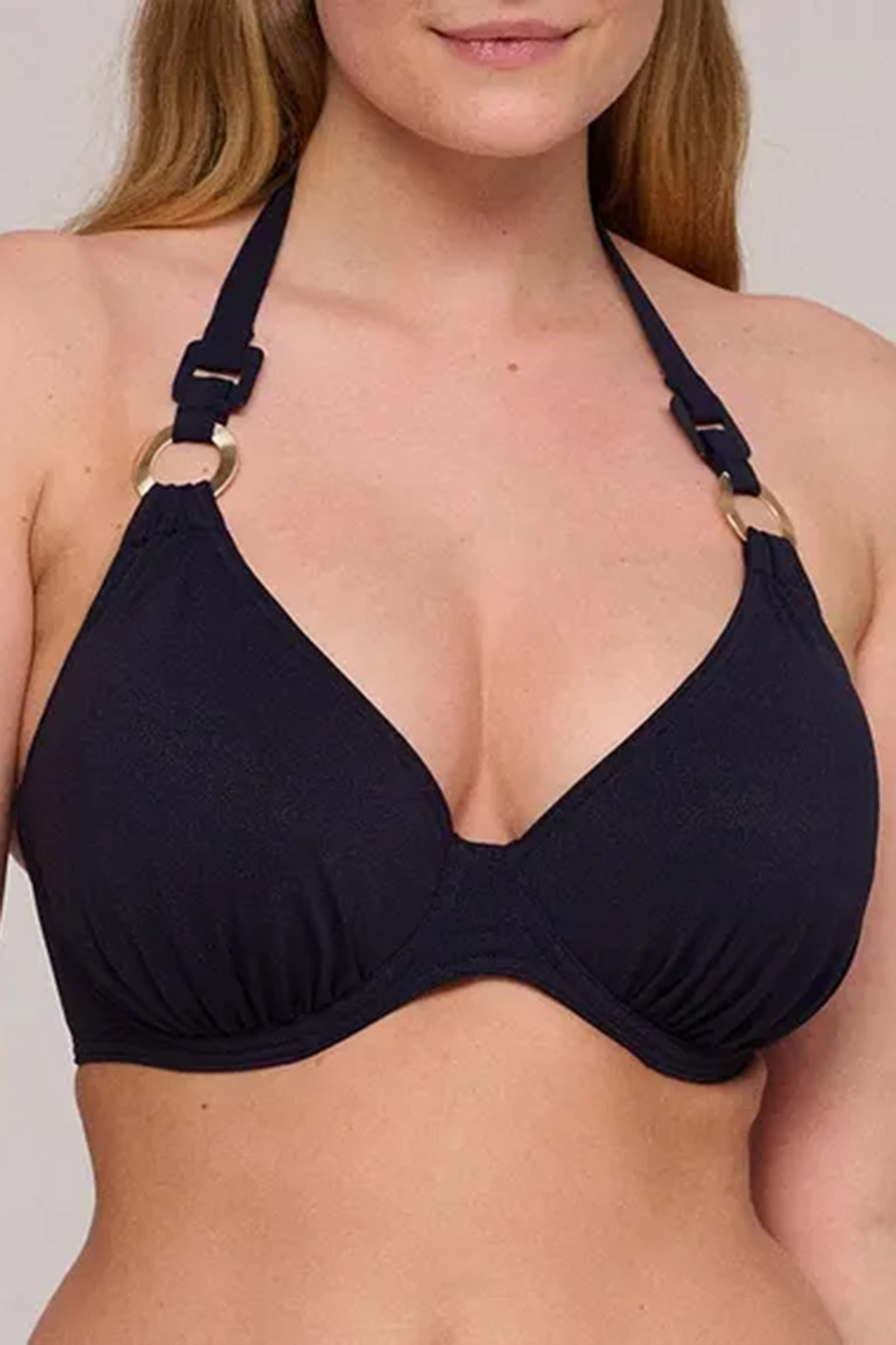 Bad/beach dames bikini top blauw