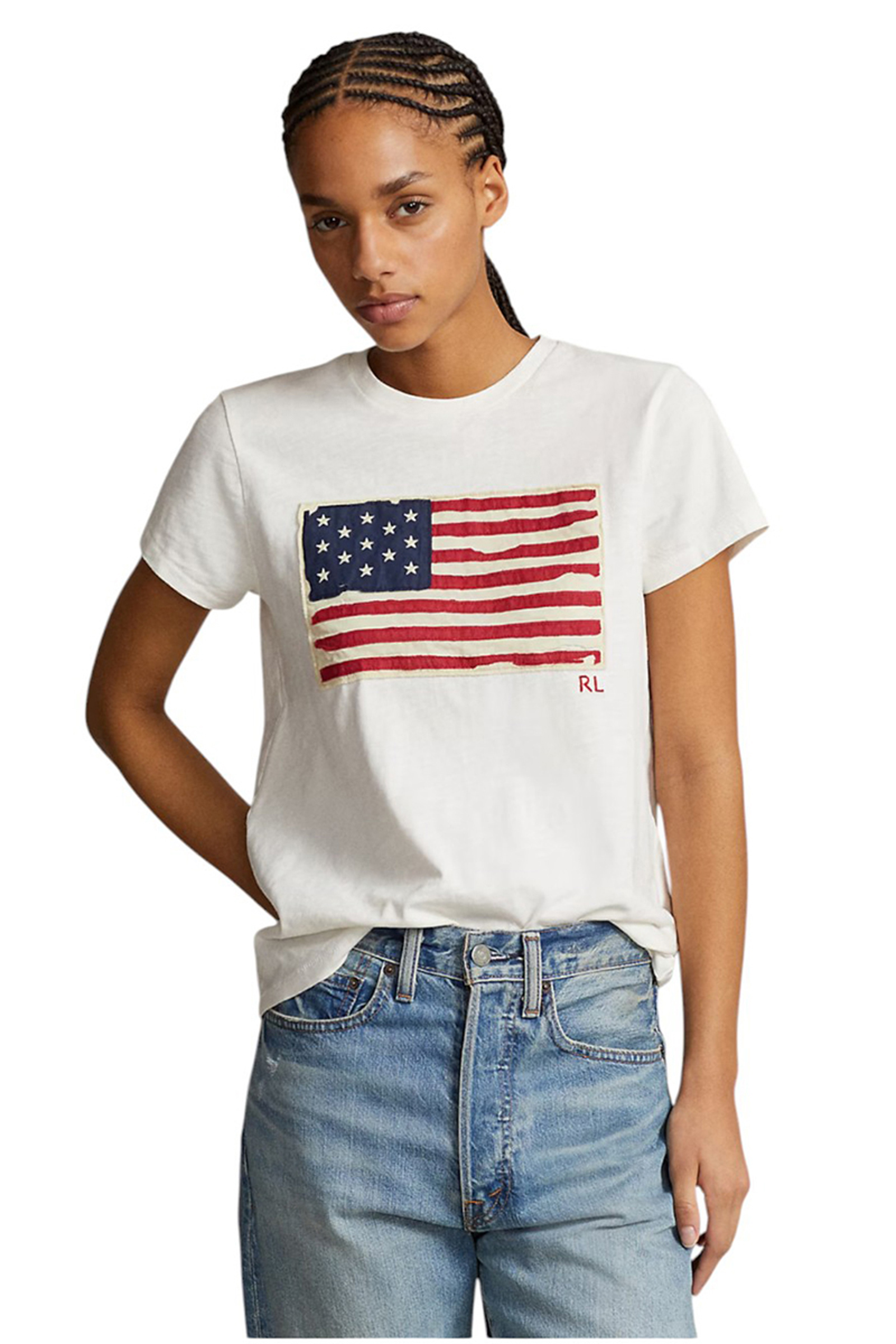 Dames t-shirt korte mouw ecru