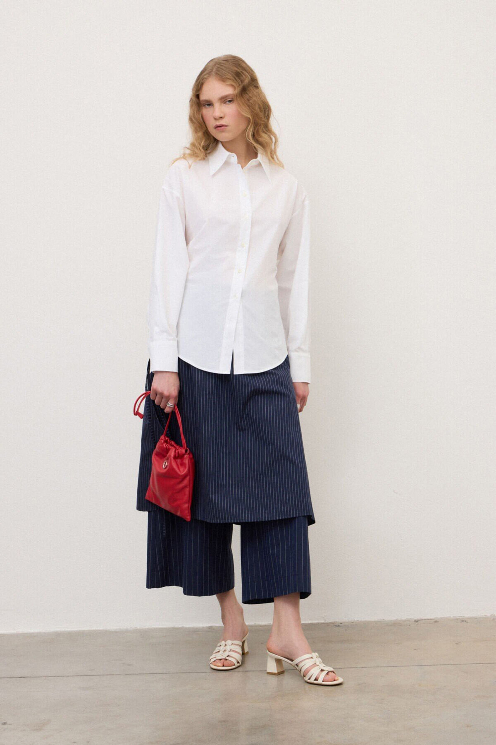 Dames blouse lange mouw wit