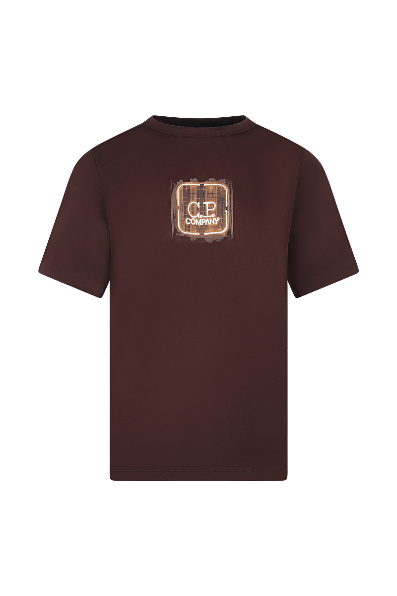 Heren t-shirt kortemouw bruin