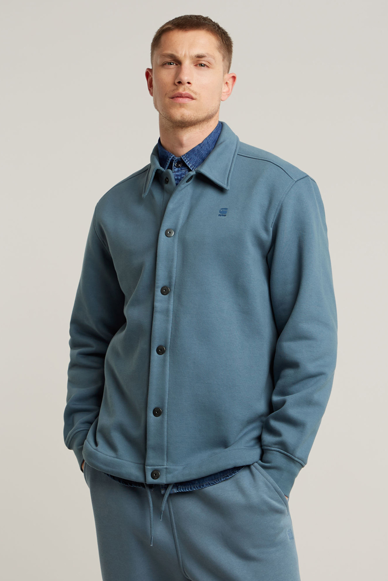 Heren overshirt blauw