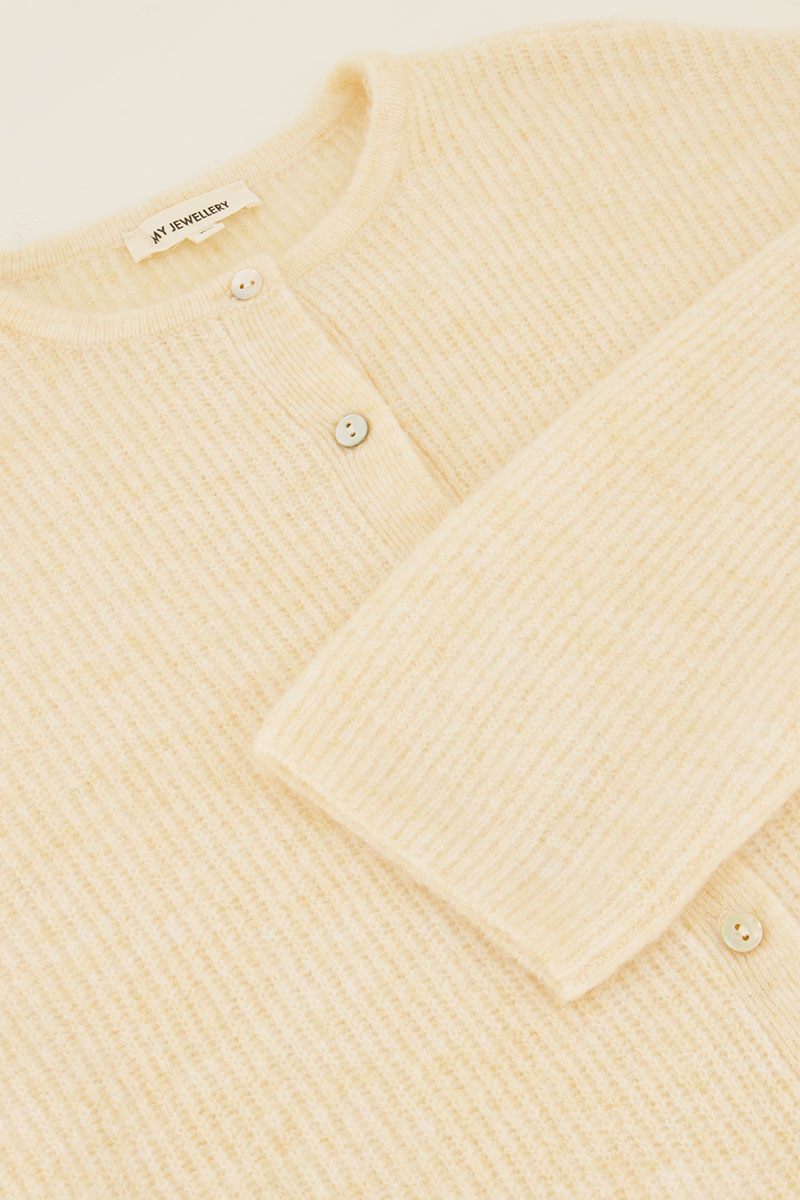 My Jewellery Cardigan with buttons Yellow 3