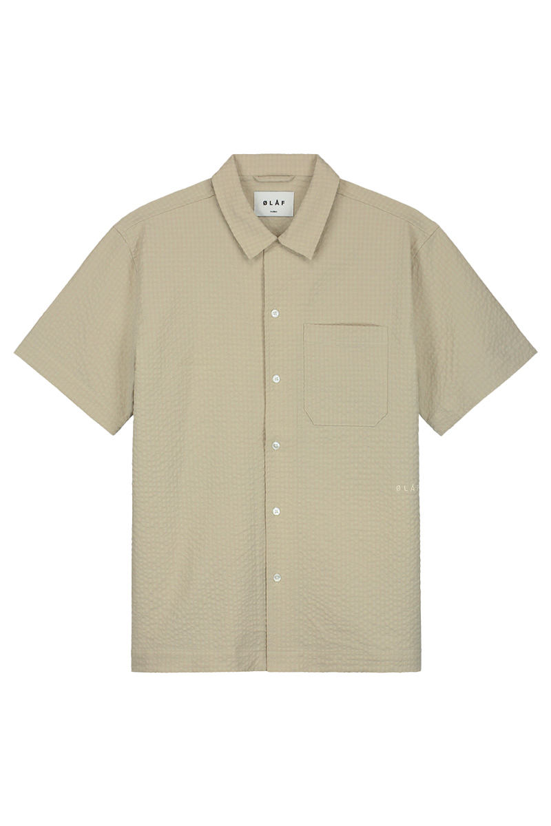 Heren overhemd km casual bruin