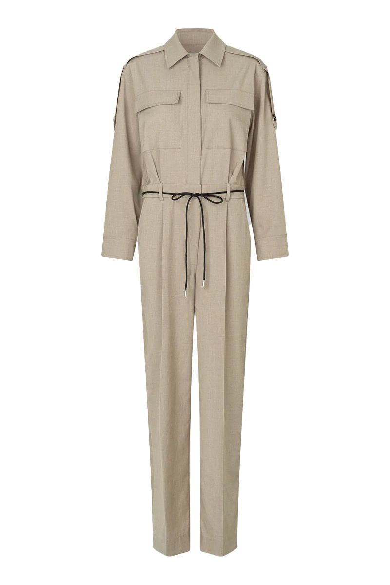 Dames jumpsuit/tuinbroek bruin
