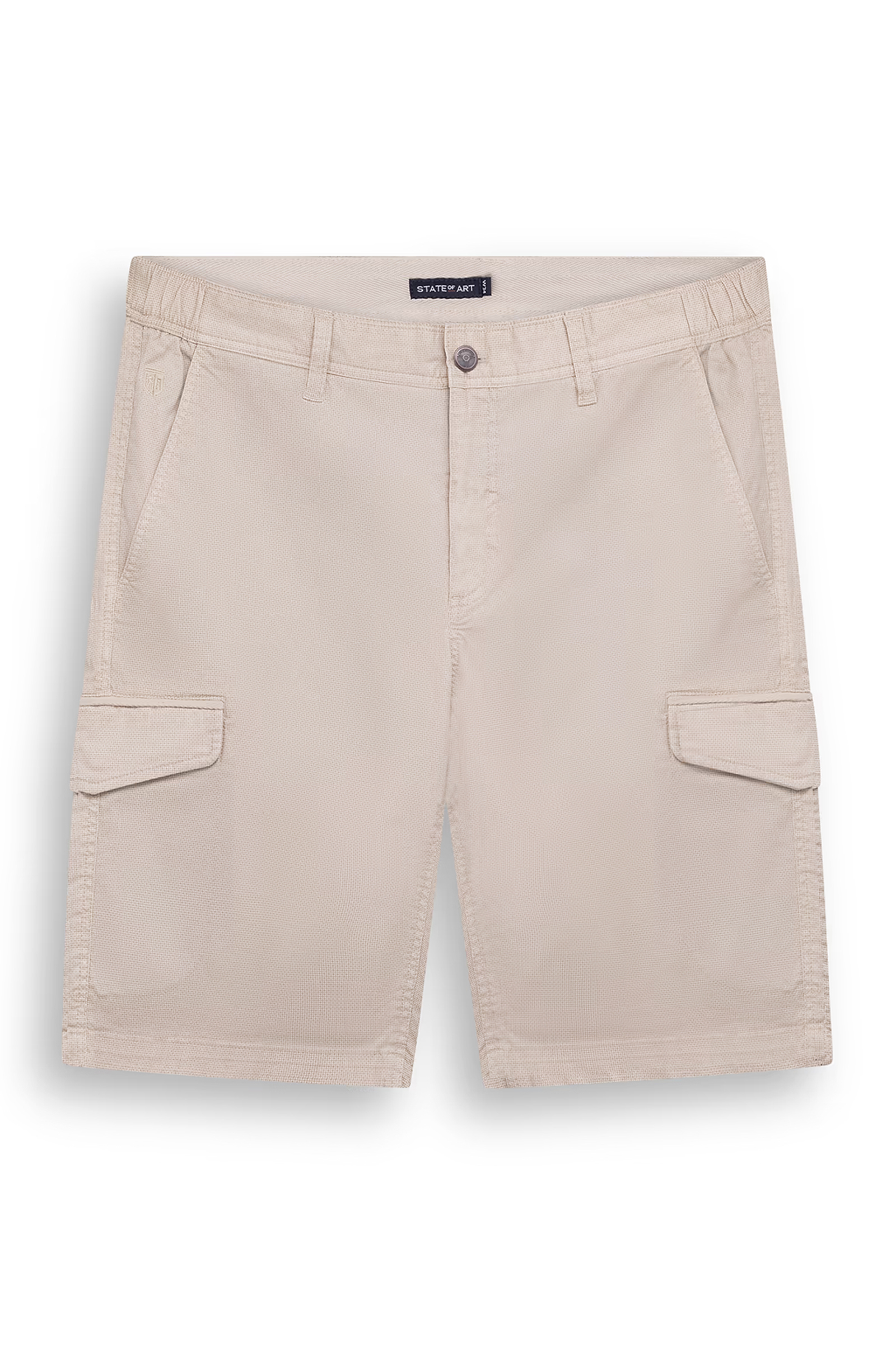 Heren short ecru