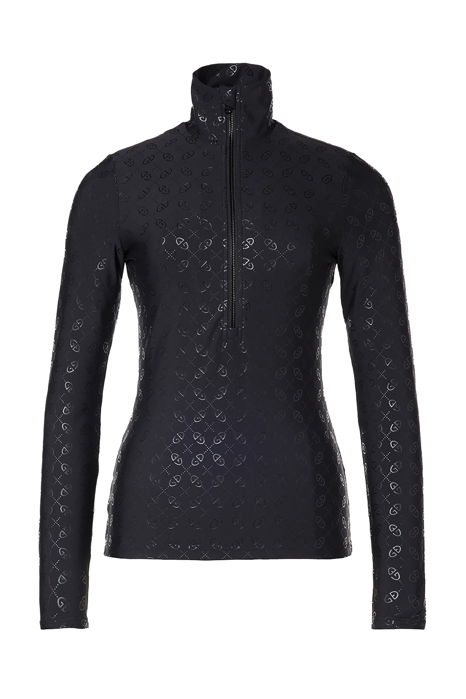 Wintersport dames pully+rits zwart