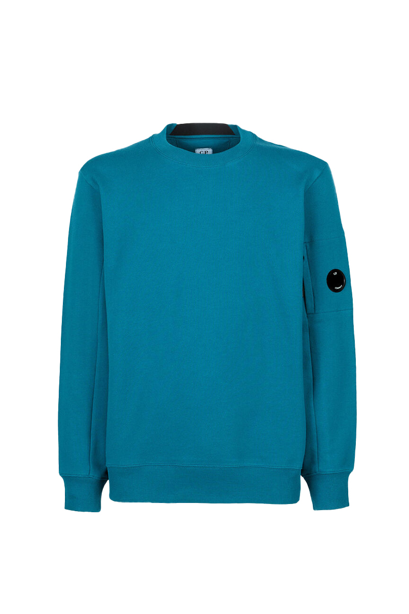 C.P. Company DIAGONAL RAISED FLEECE BACK LOGO SWEATSHIRT Blauw-1 1