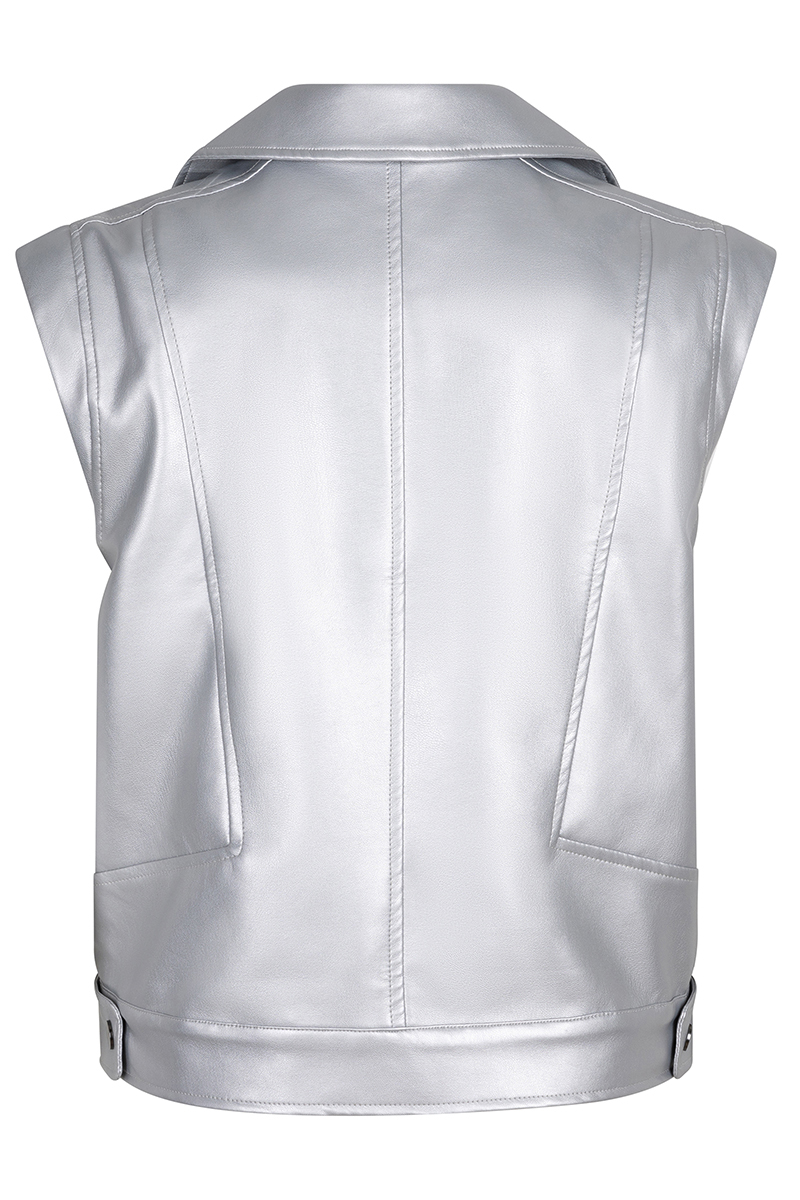 Meisjes gilet zilver