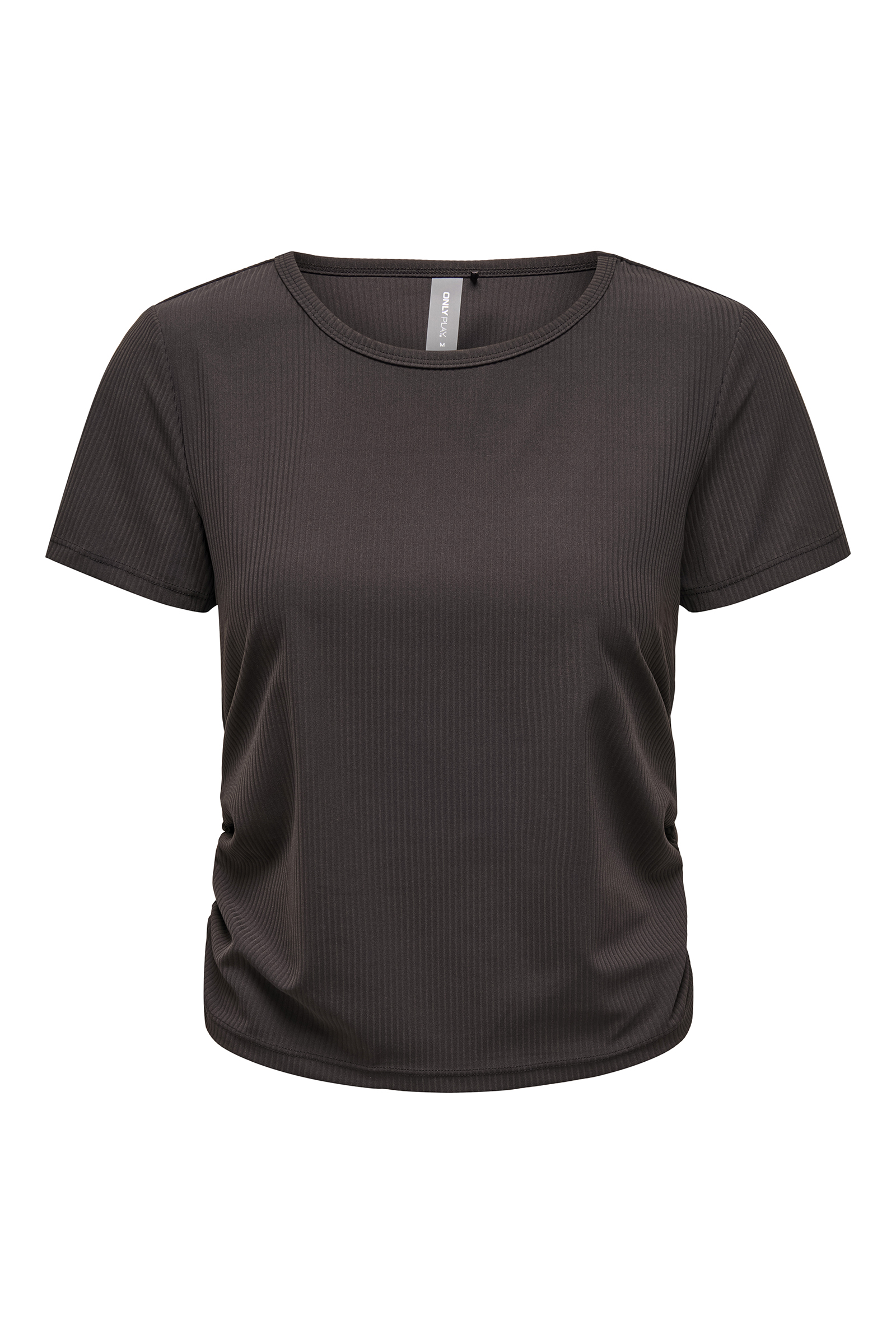 Dames blouse korte mouw bruin