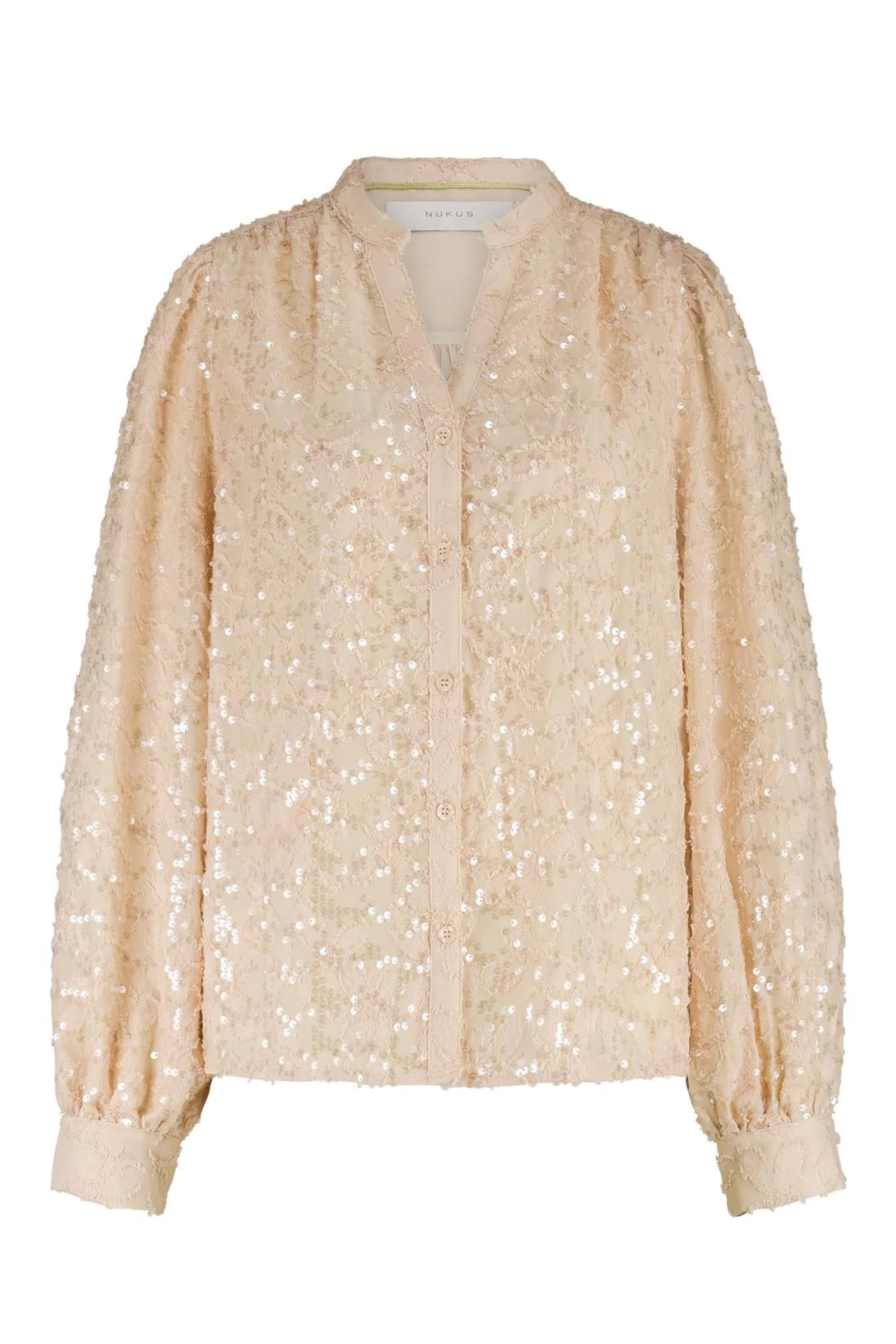 Dames blouse lange mouw rose