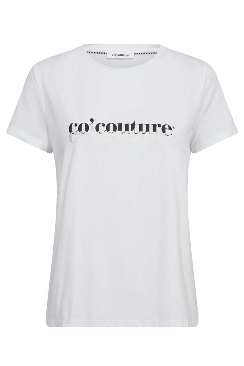 co´couture Glitter logo tee Wit 1