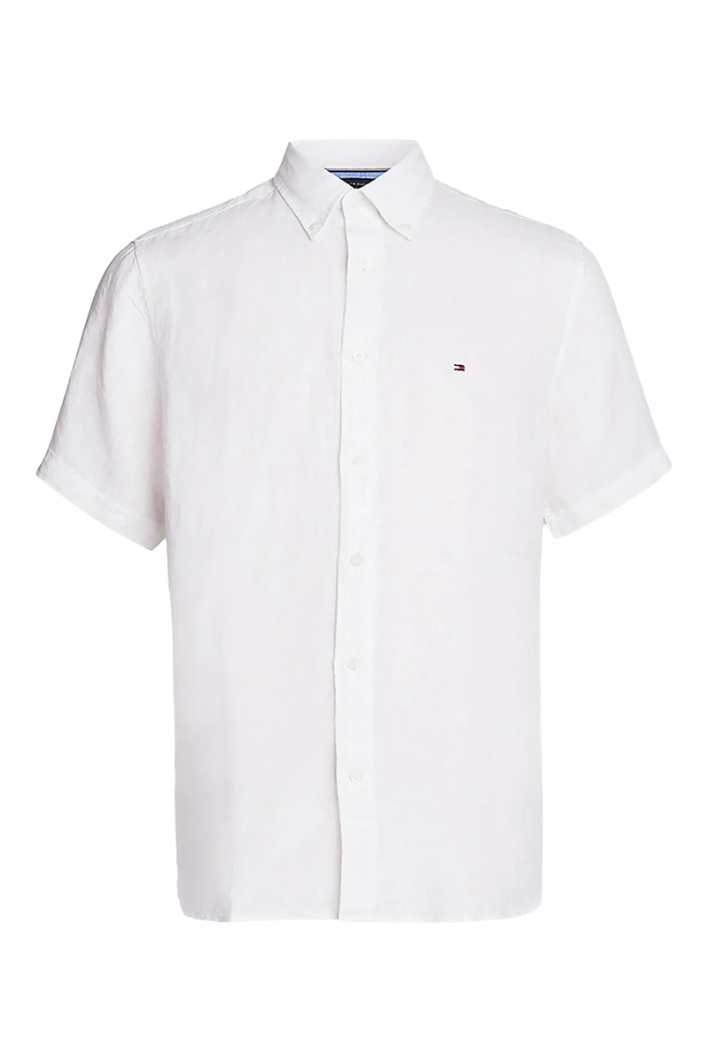Tommy Hilfiger PIGMENT DYED LINEN RF SHIRT Wit-1 1