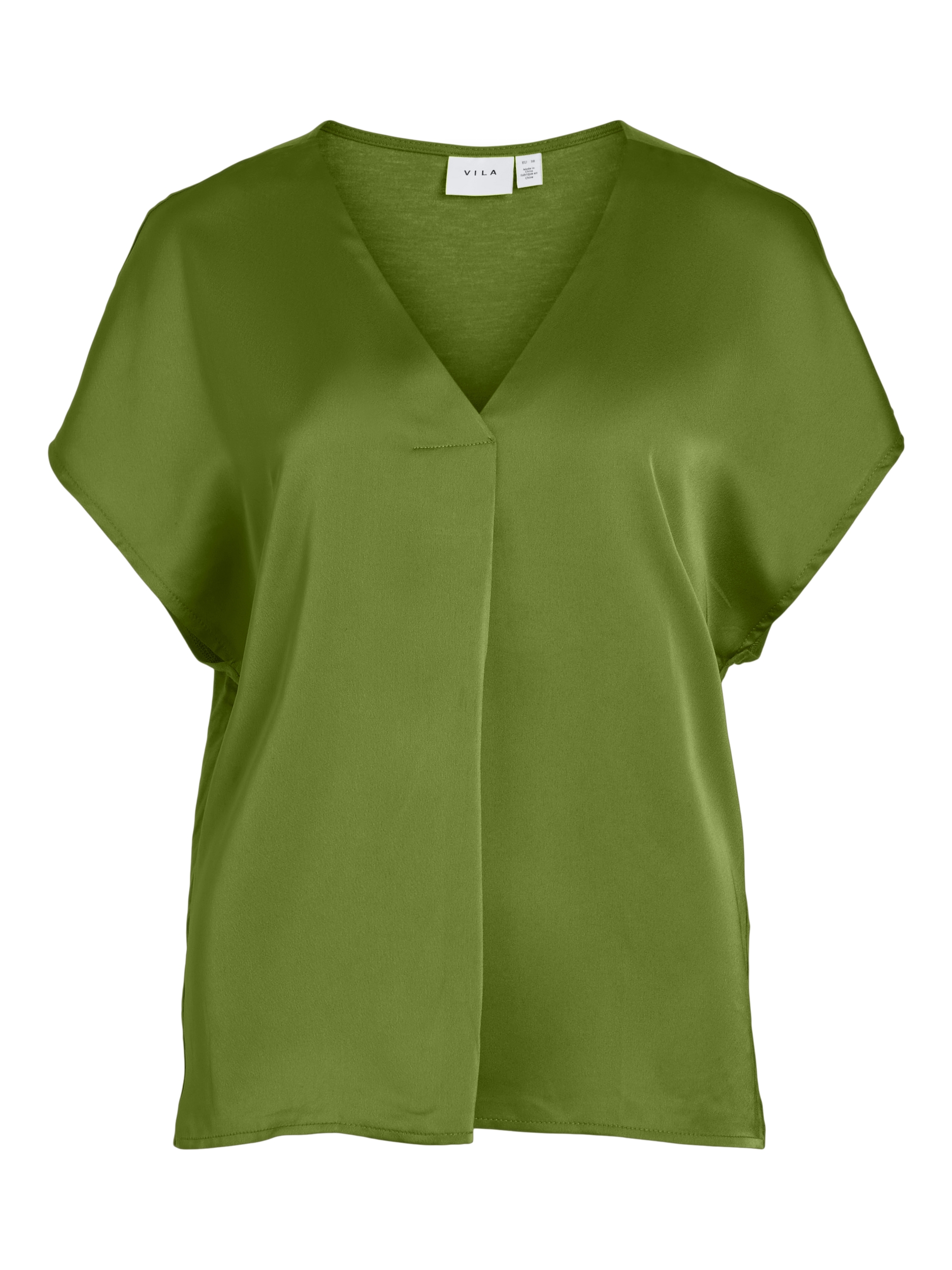 Dames blouse korte mouw groen