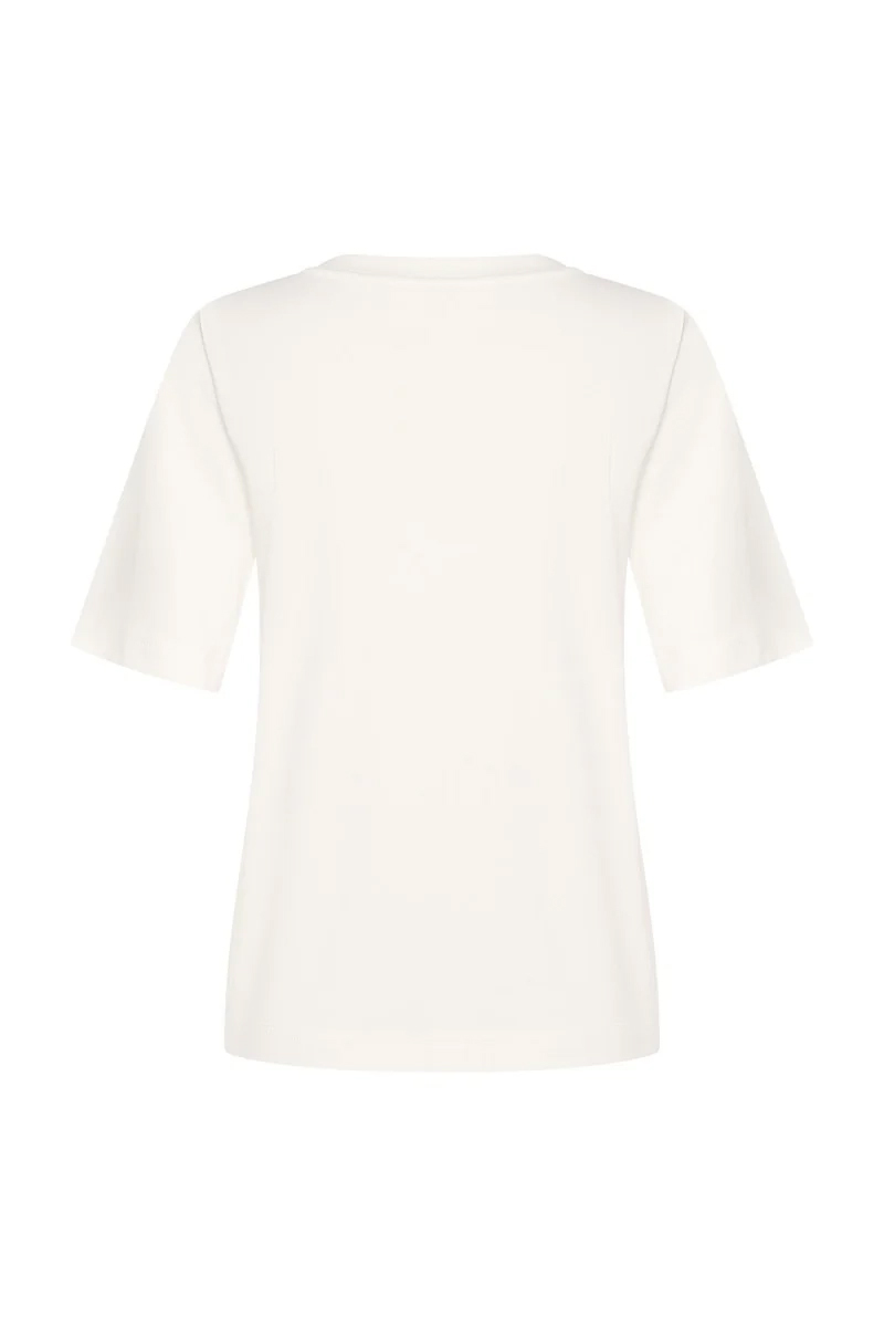 Dames t-shirt korte mouw ecru