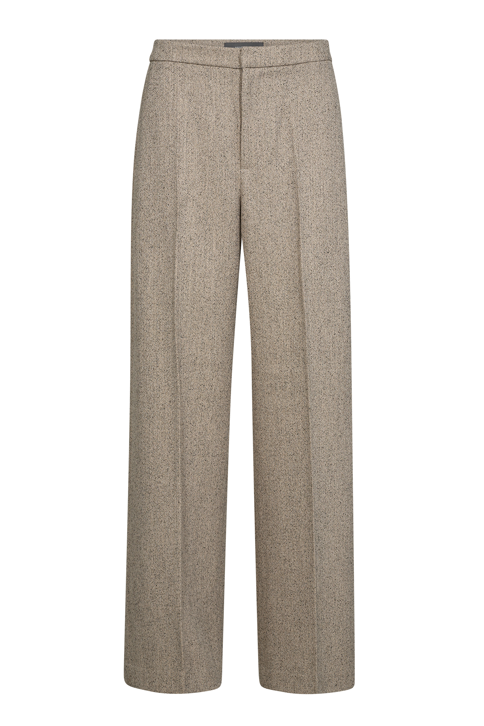 Mos Mosh Broeken 173320 Bruin MMLeya Merlin Pant wijd wolmix