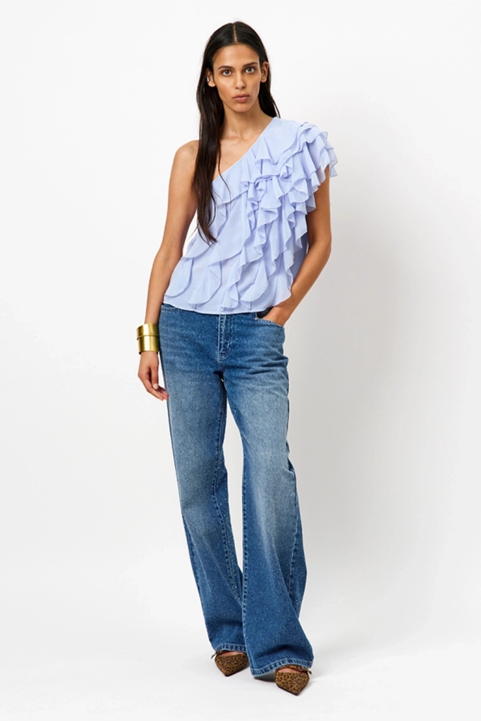 Dames top blauw