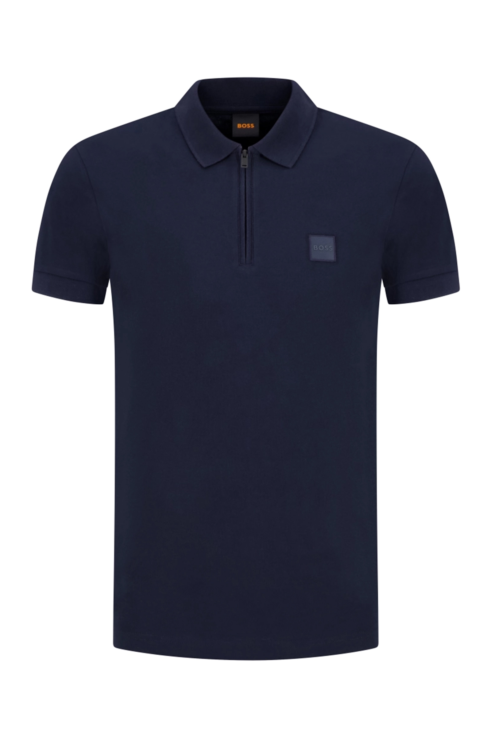 Heren polo korte mouw blauw