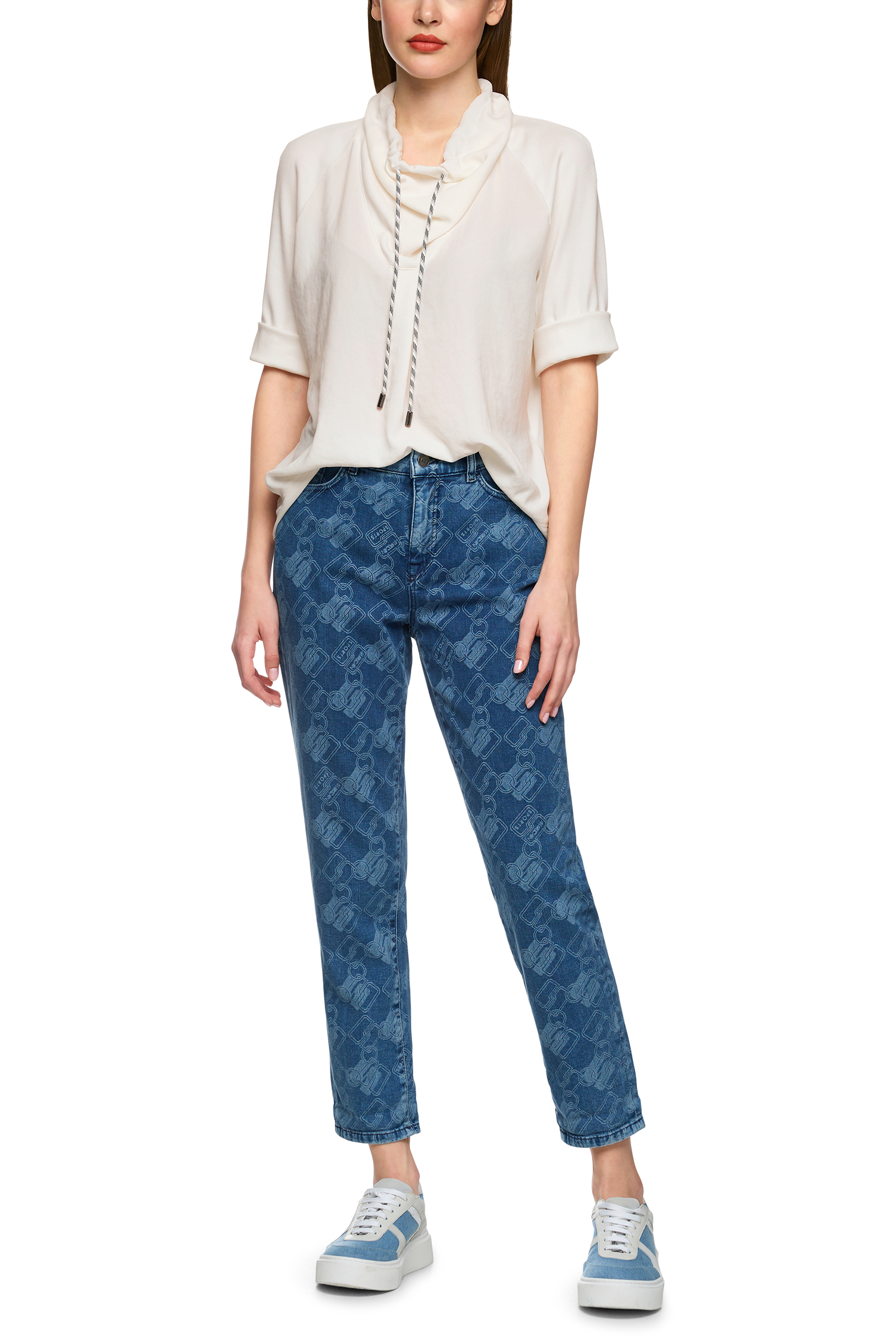 Dames blouse lange mouw ecru