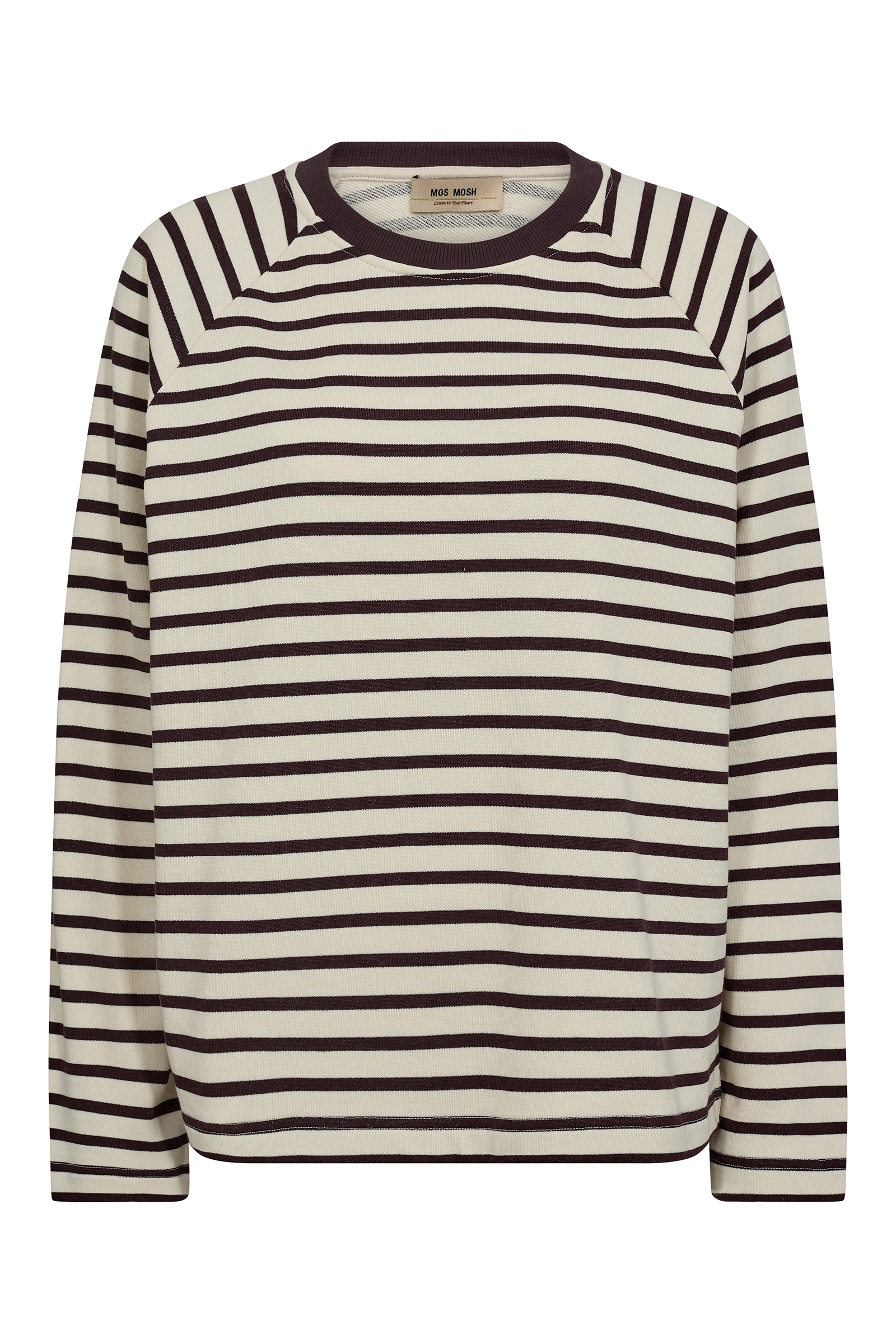 Dames t-shirt lange mouw bruin
