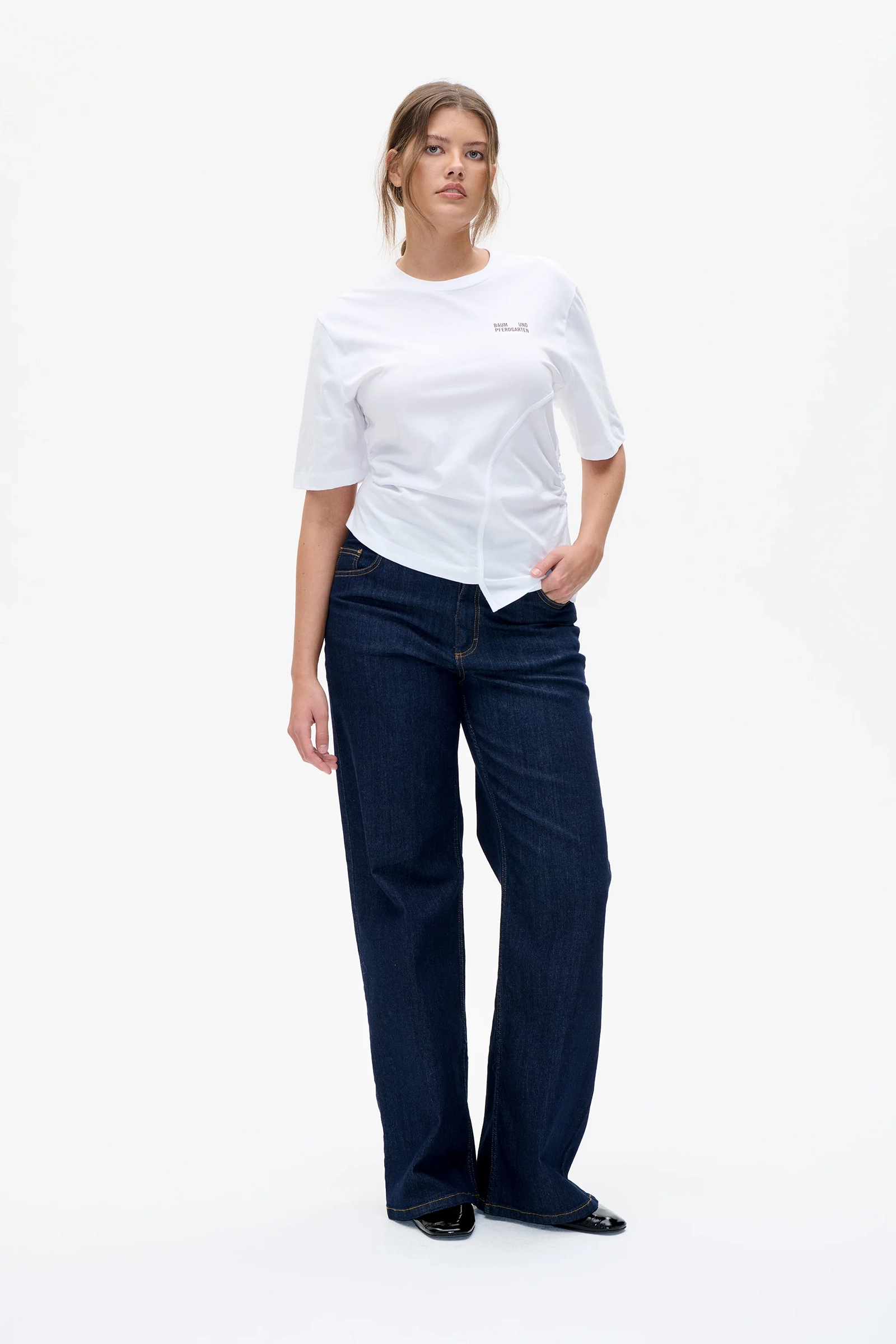 Dames t-shirt korte mouw wit
