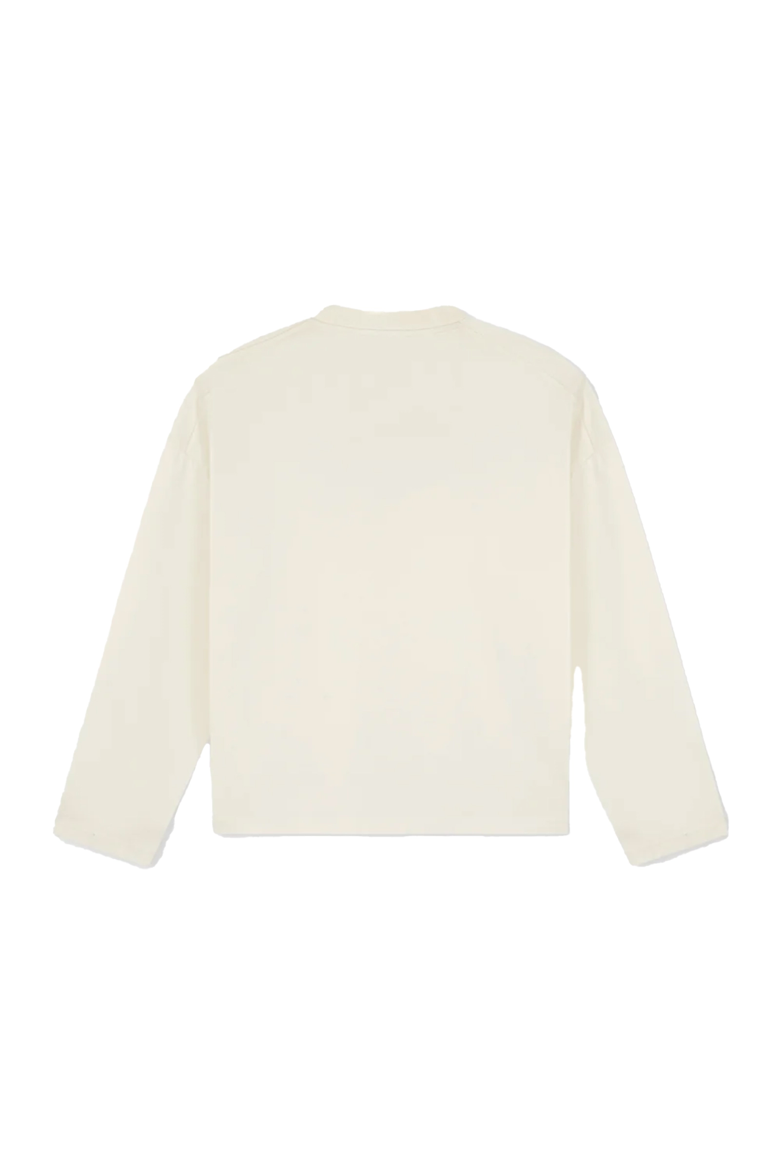 Heren t-shirt lange mouw ecru